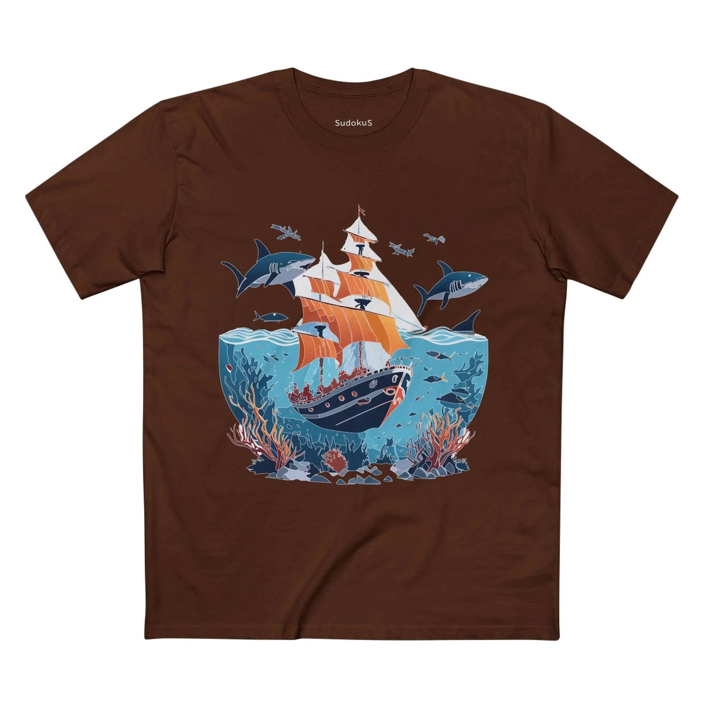 Ocean Coast Graphic Unisex 100 Cotton Staple Tee 22