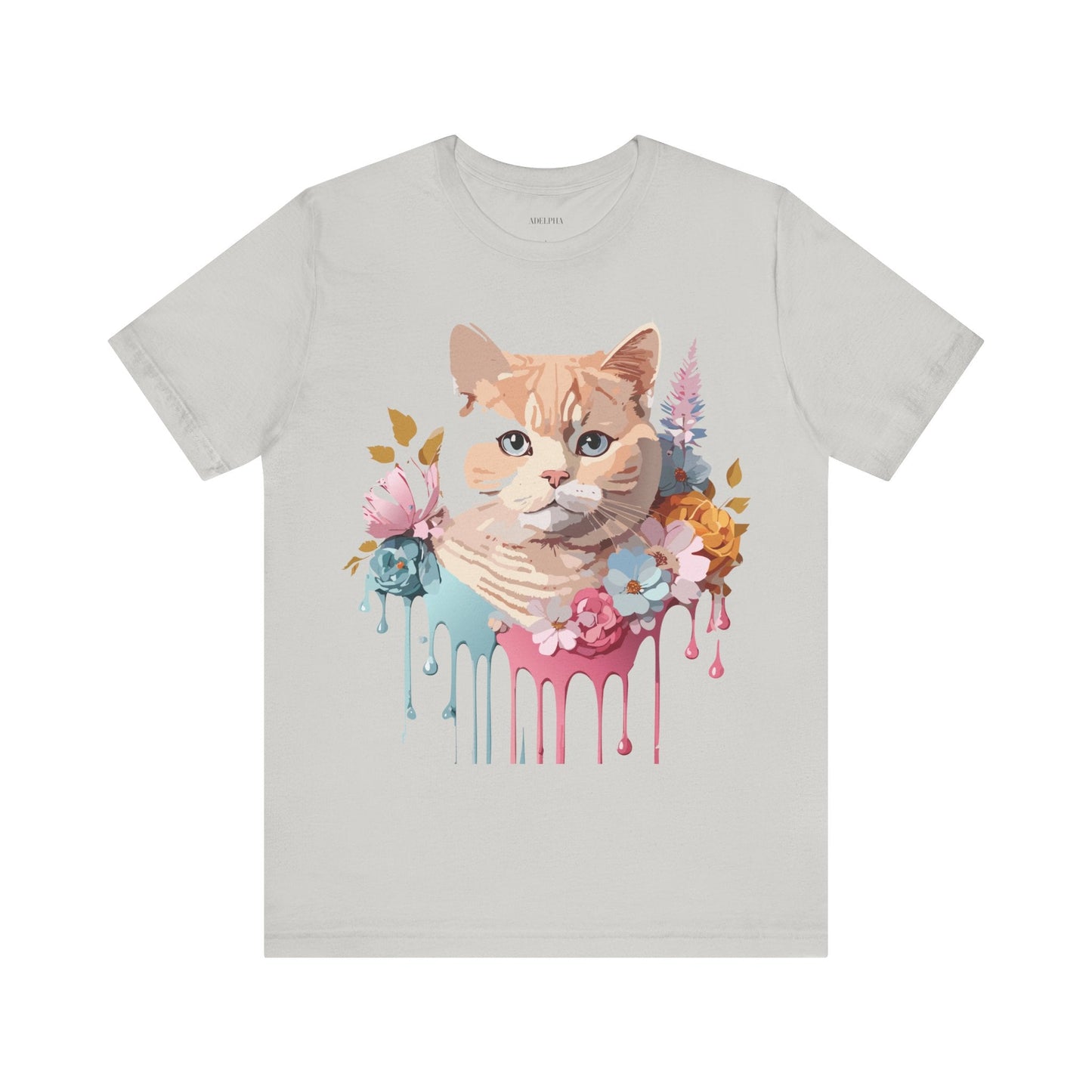 Cat Shirt Graphic Tee Unisex Vintage Inspired Adelpha Art Design