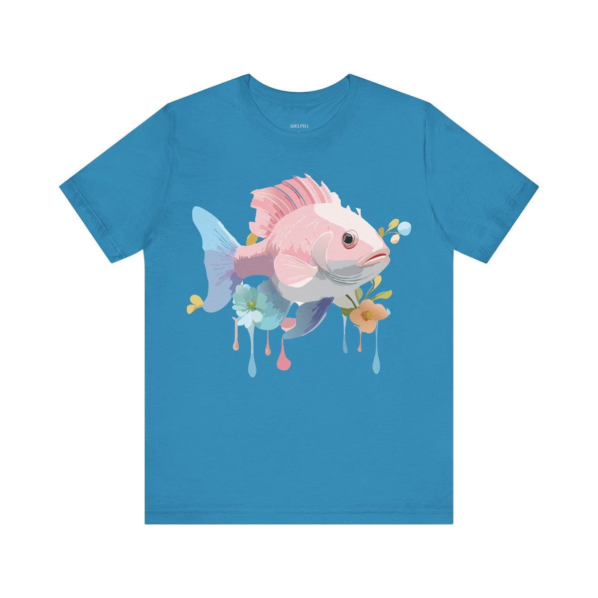 Fish Graphic Design Tee Bella+Canvas Unisex 100 Cotton Tee Shirt a107