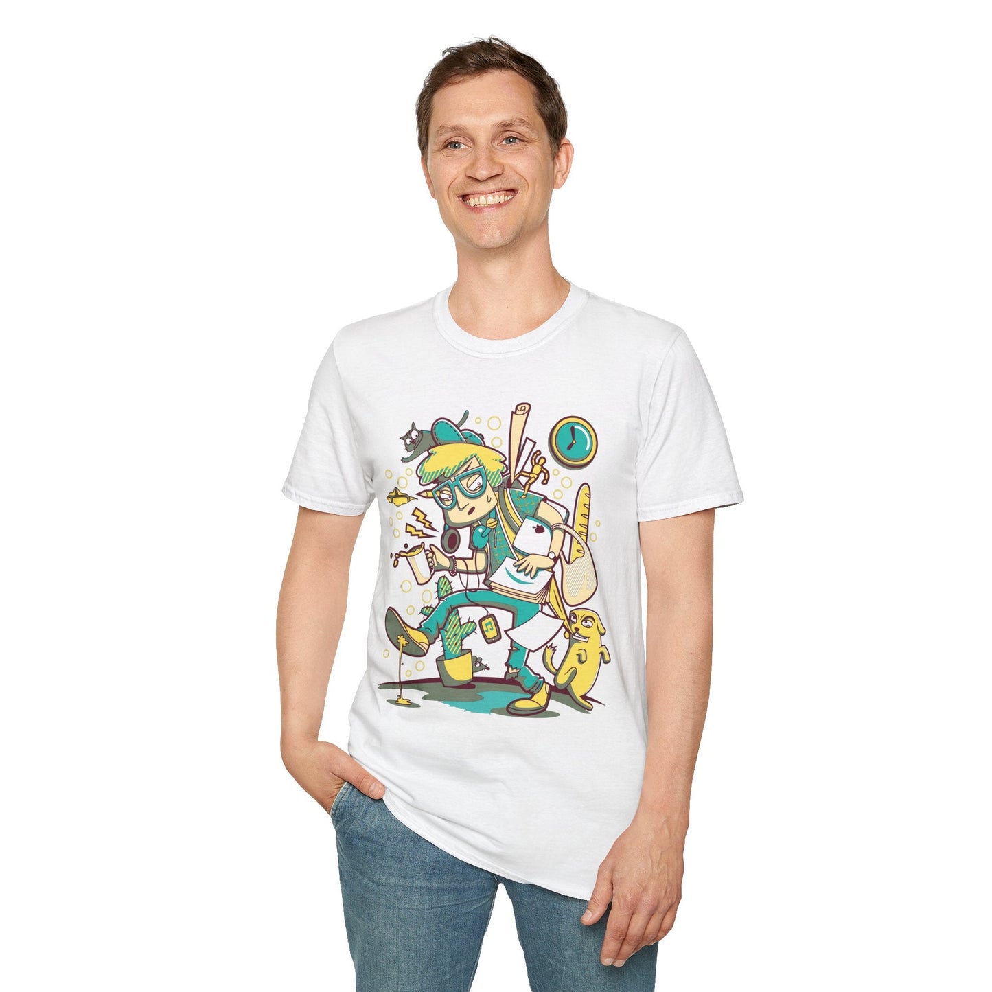 Cartoon T Shirt Animation T Shirt Funny Tee Shirt Unisex Gildan Softstyle 64000 Cotton Tee