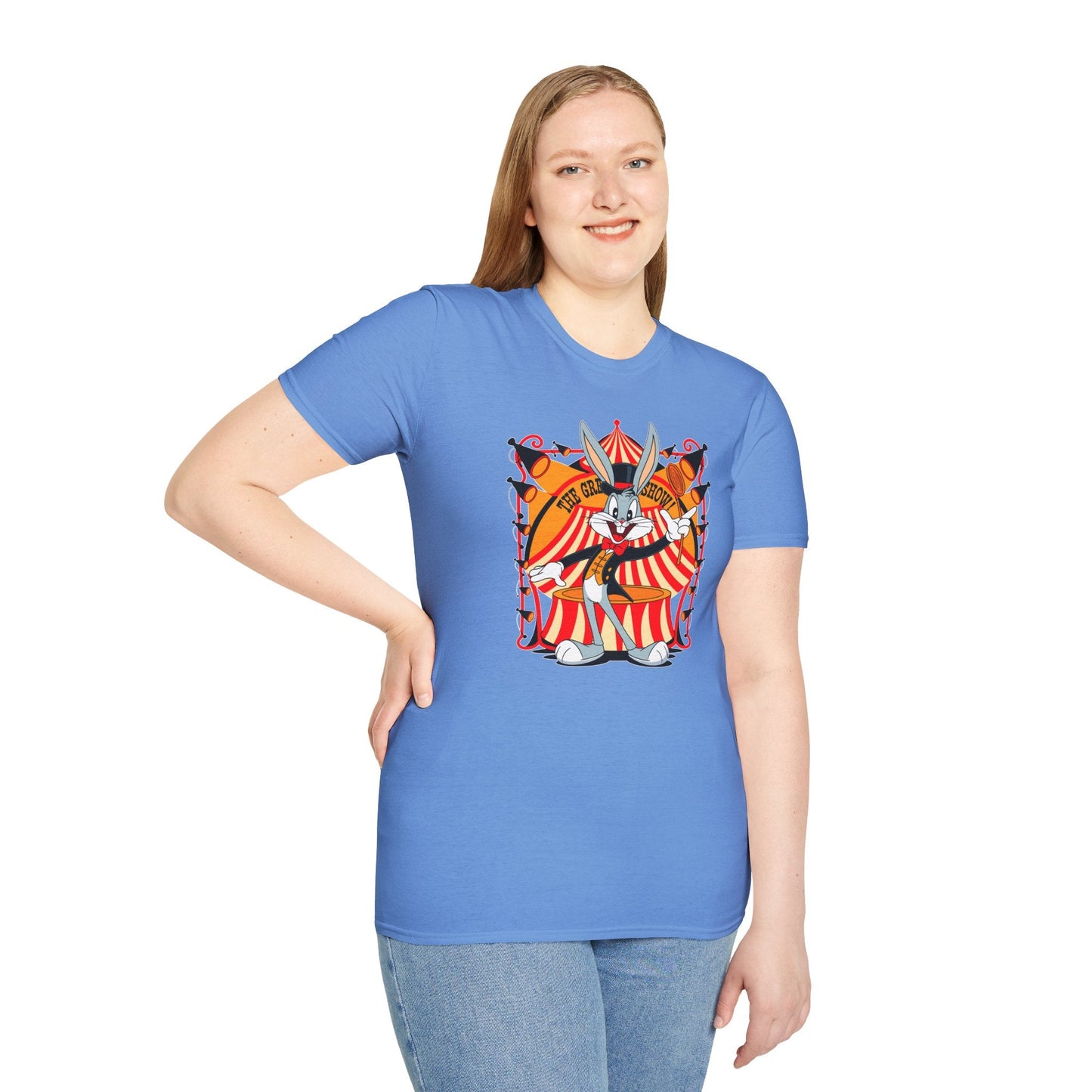 Bugs Bunny Unisex Shirt Gildan Softstyle Tee Cartoon Graphic Design 100 Percent Cotton