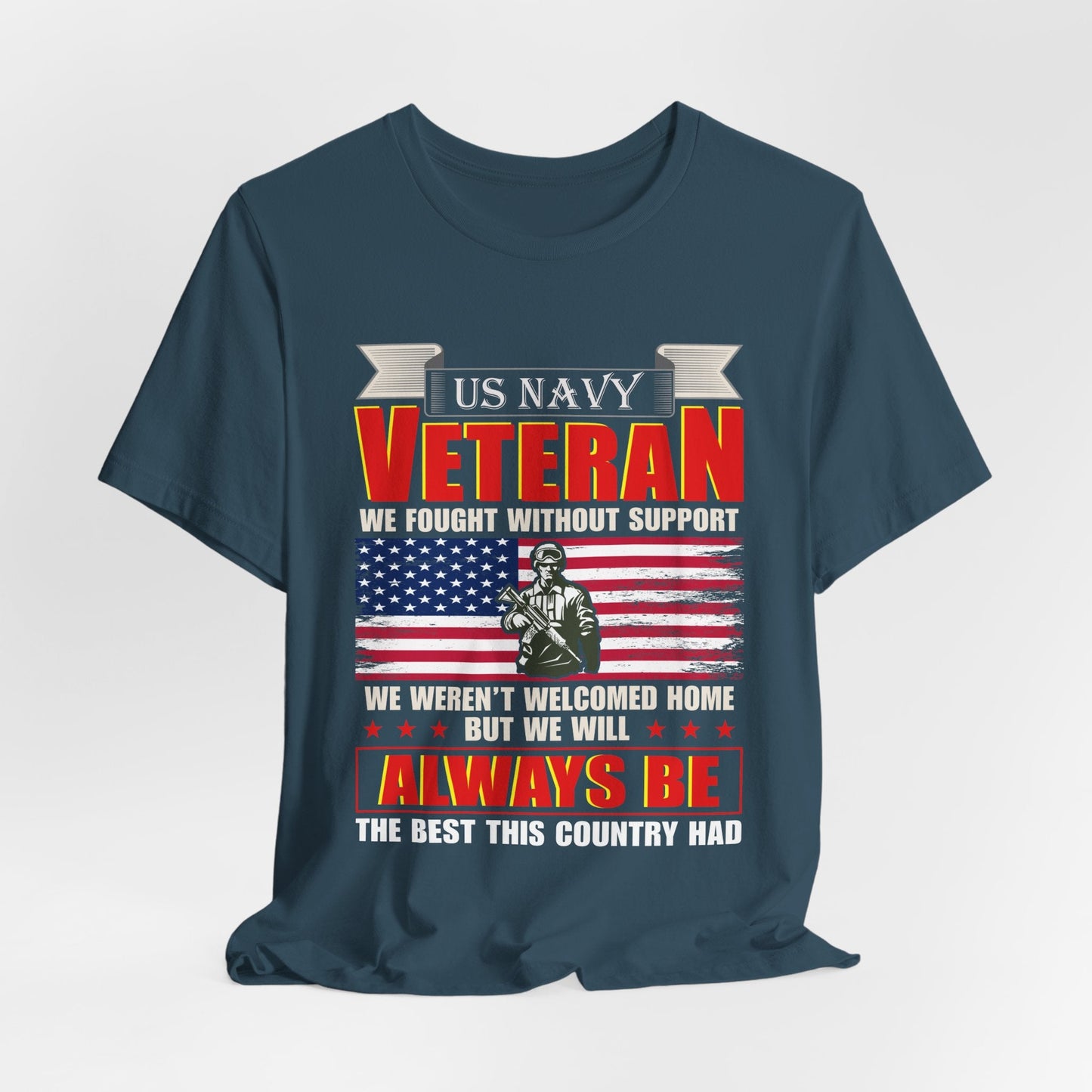 Army Veteran Patriotic Graphic Design Unisex Cotton T-Shirt v42
