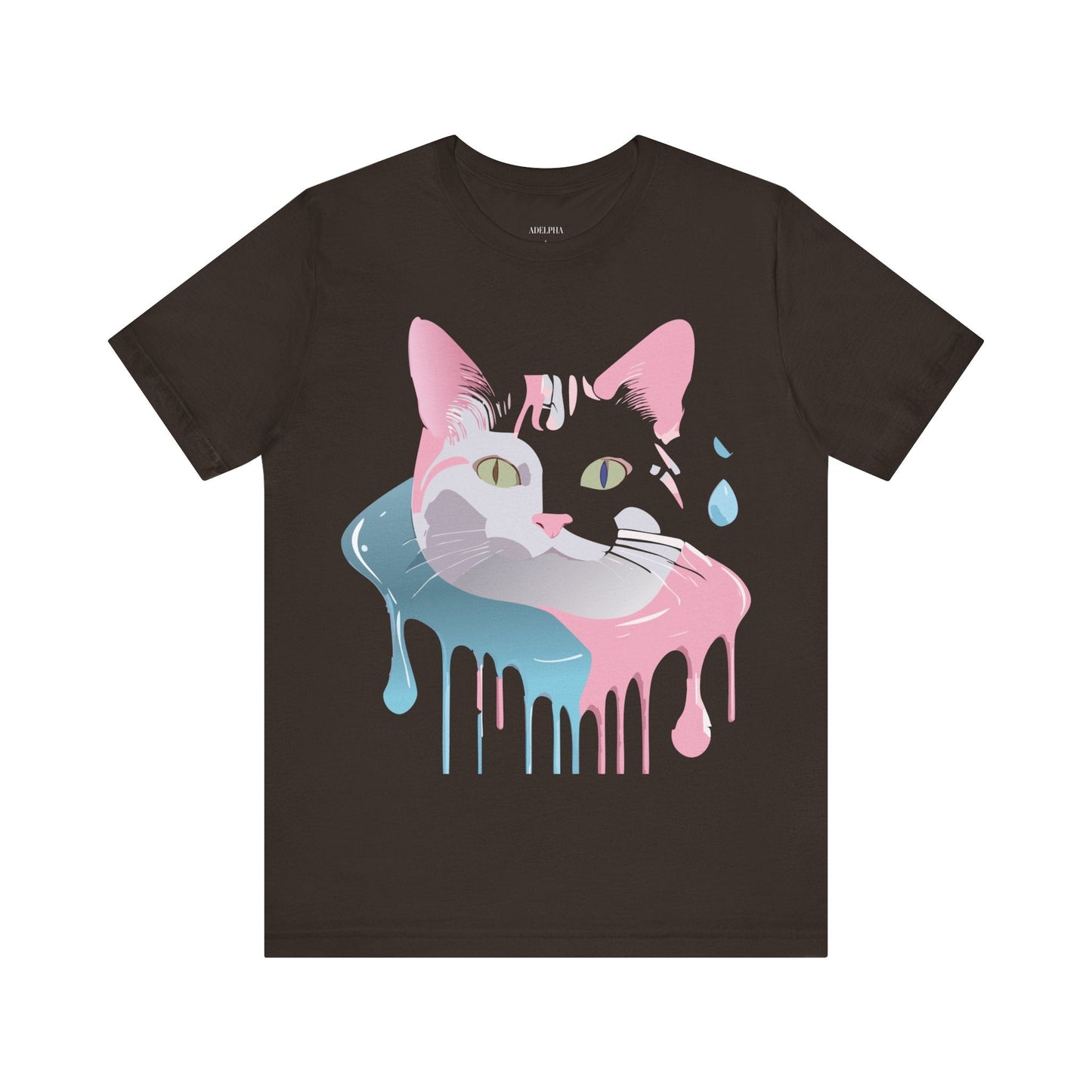 Cat Graphic Tee Unisex Short Sleeve T Shirt Adelpha Vintage Inspired Design