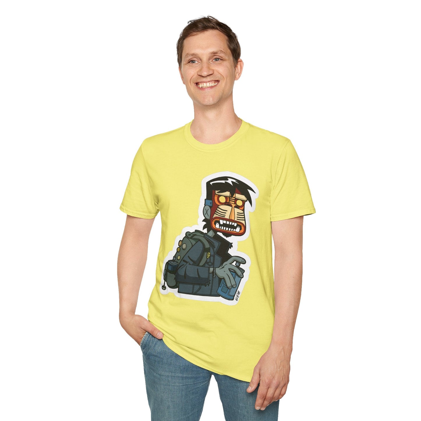 Cartoon T Shirt Animation T Shirt Funny Tee Shirt Unisex Short Sleeve Softstyle Cotton Tee 64000