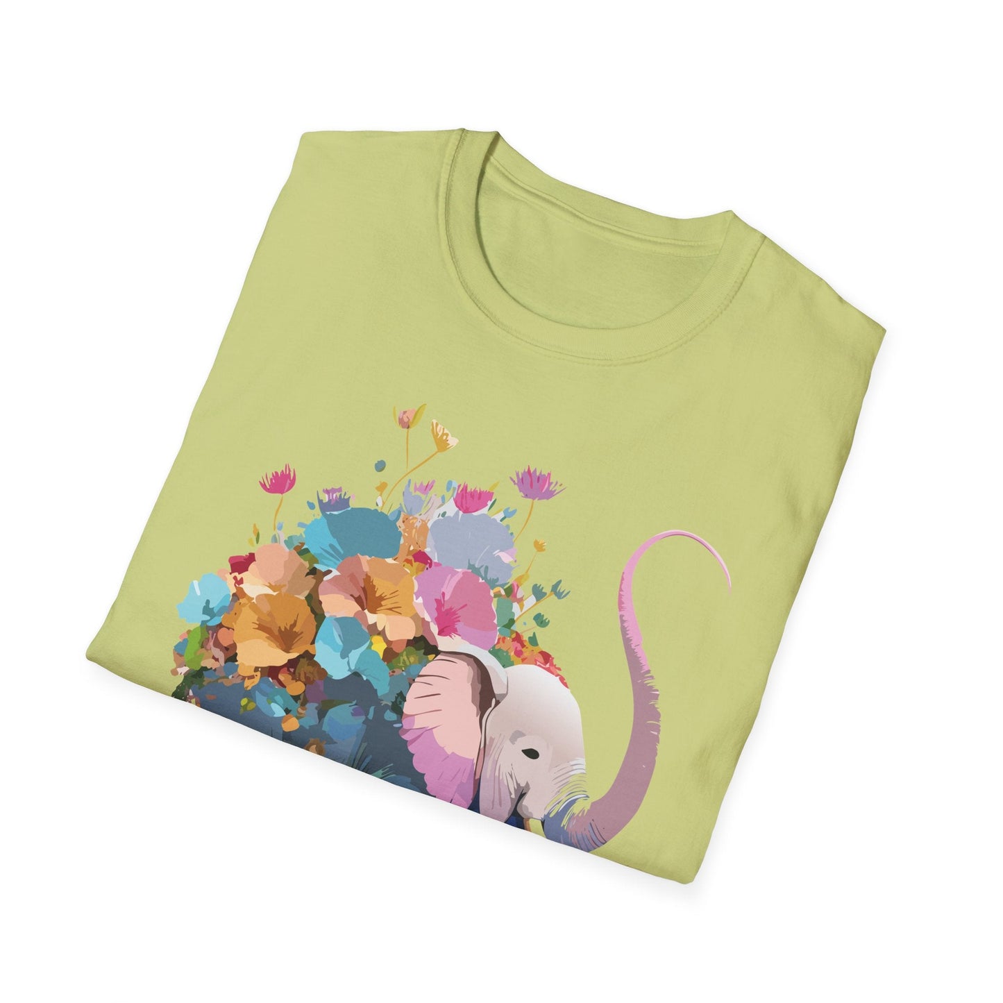Elephant T Shirt Unisex Softstyle Cotton Tee With Animated Elephant Design Premium Comfort