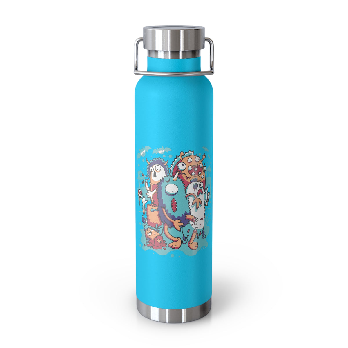 22oz Copper Insulated Water Bottle with Cartoon Design - CV73