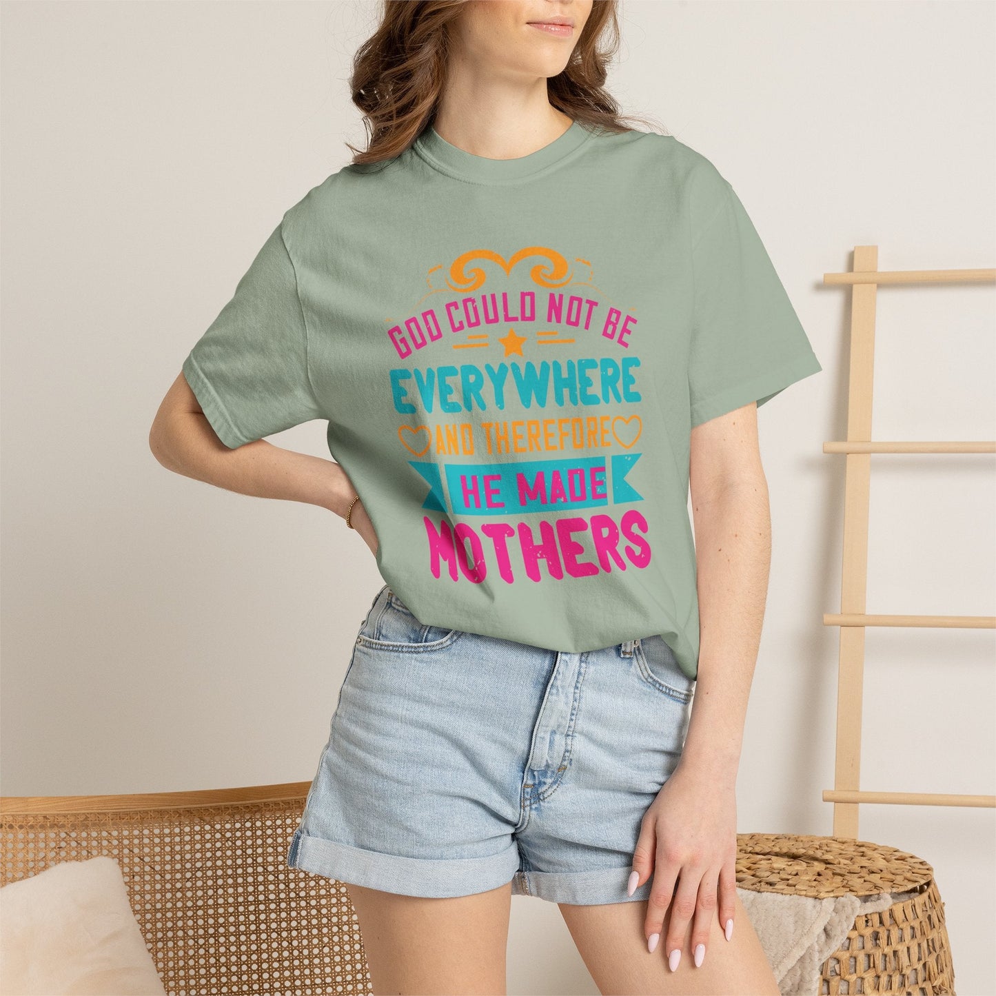 Mom T-shirt Mother Day Mama Tee Unisex Comfort Colors Garment-Dyed Cotton h70