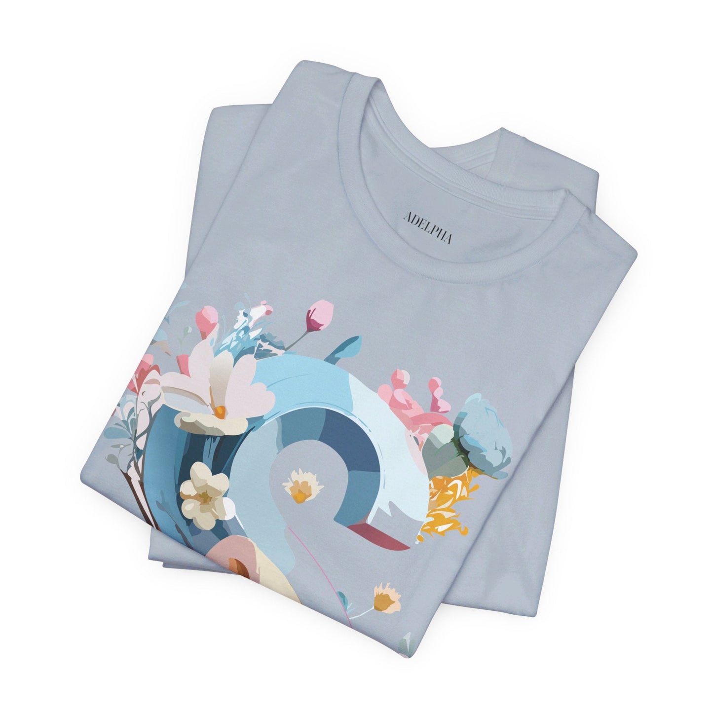 Letter S Shirt Graphic Tee Unisex Short Sleeve Vintage Inspired Adelpha Art Design
