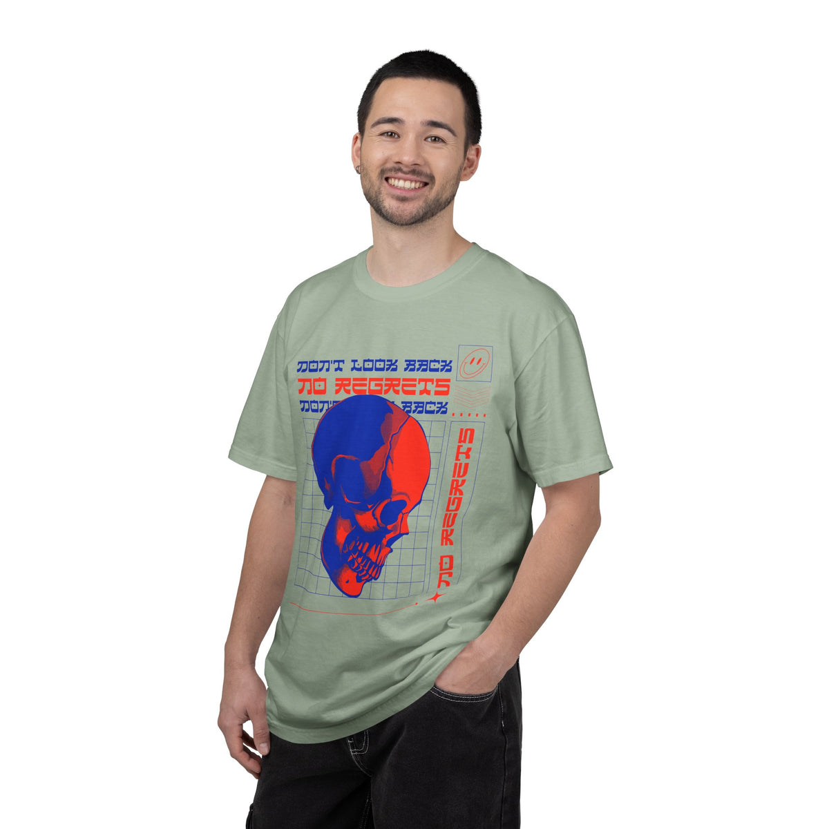T-Shirt with Skull, Graphic T-Shirts, Art Design Tee Shirt, Skull T-Shirt - 11