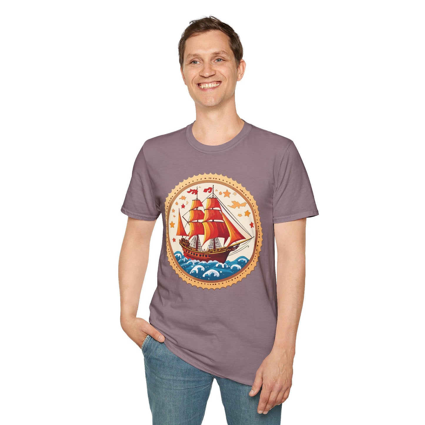 Ship T Shirts Frigate Vessel Tee Shirt Unisex Short Sleeve Gildan Softstyle 100 Percent Cotton
