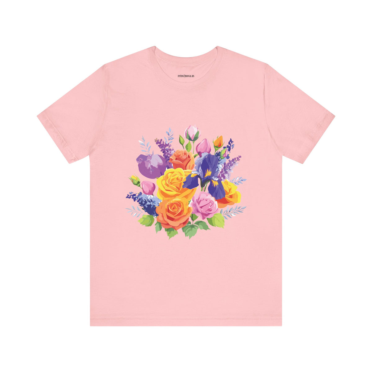 Floral Graphic Unisex Cotton Bella+Canvas Tee with Flowers Design ab103