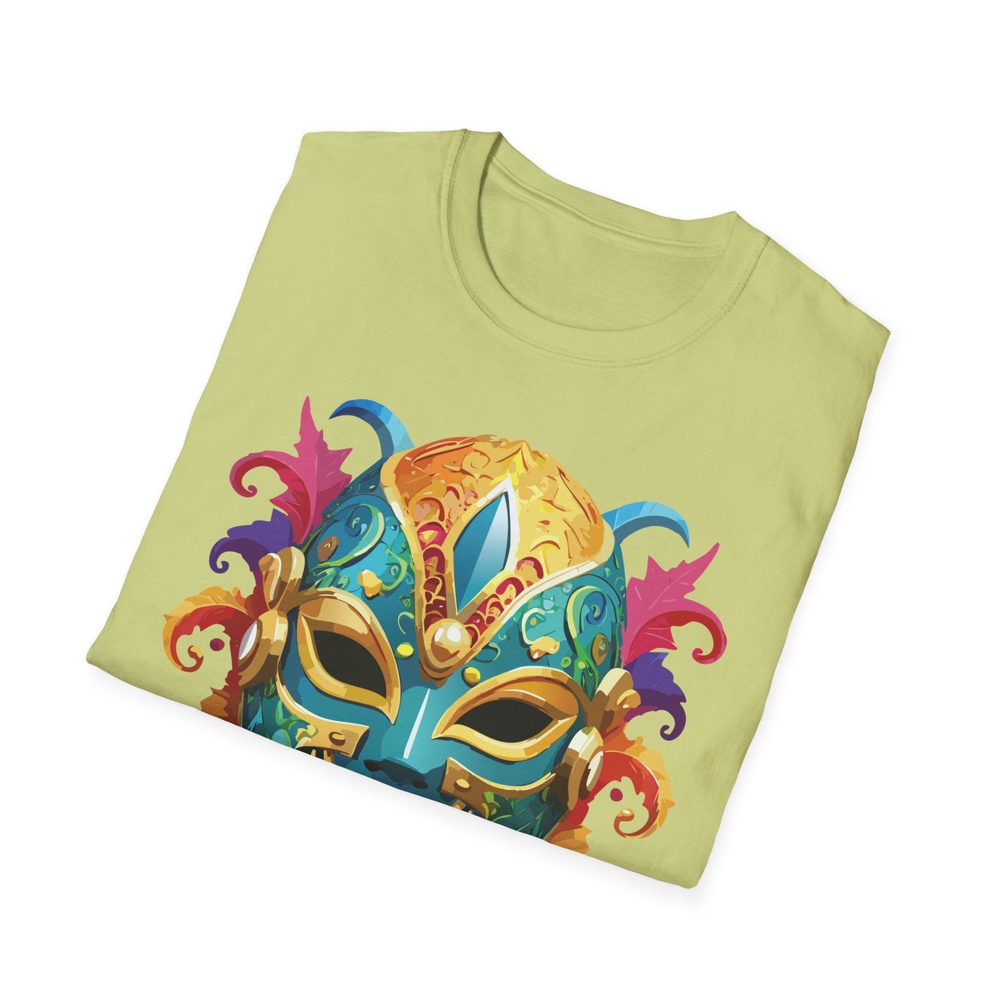 Mask Tee Shirt Unisex Softstyle Gildan 64000 100 Percent Ring Spun Cotton Comfortable Masquerade Tee