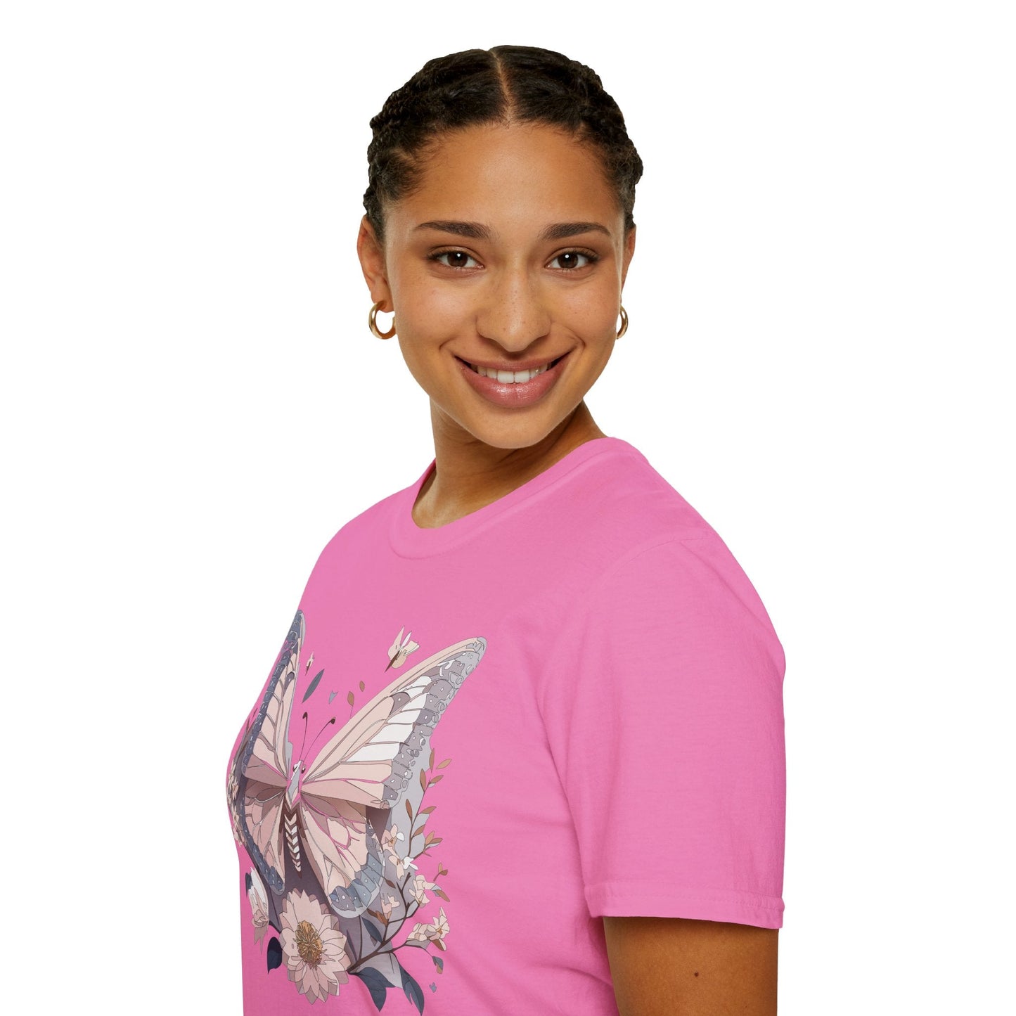 Butterfly Shirt Unisex Gildan Softstyle 64000 Monarch Butterfly Tee 100 Percent Ring Spun Cotton