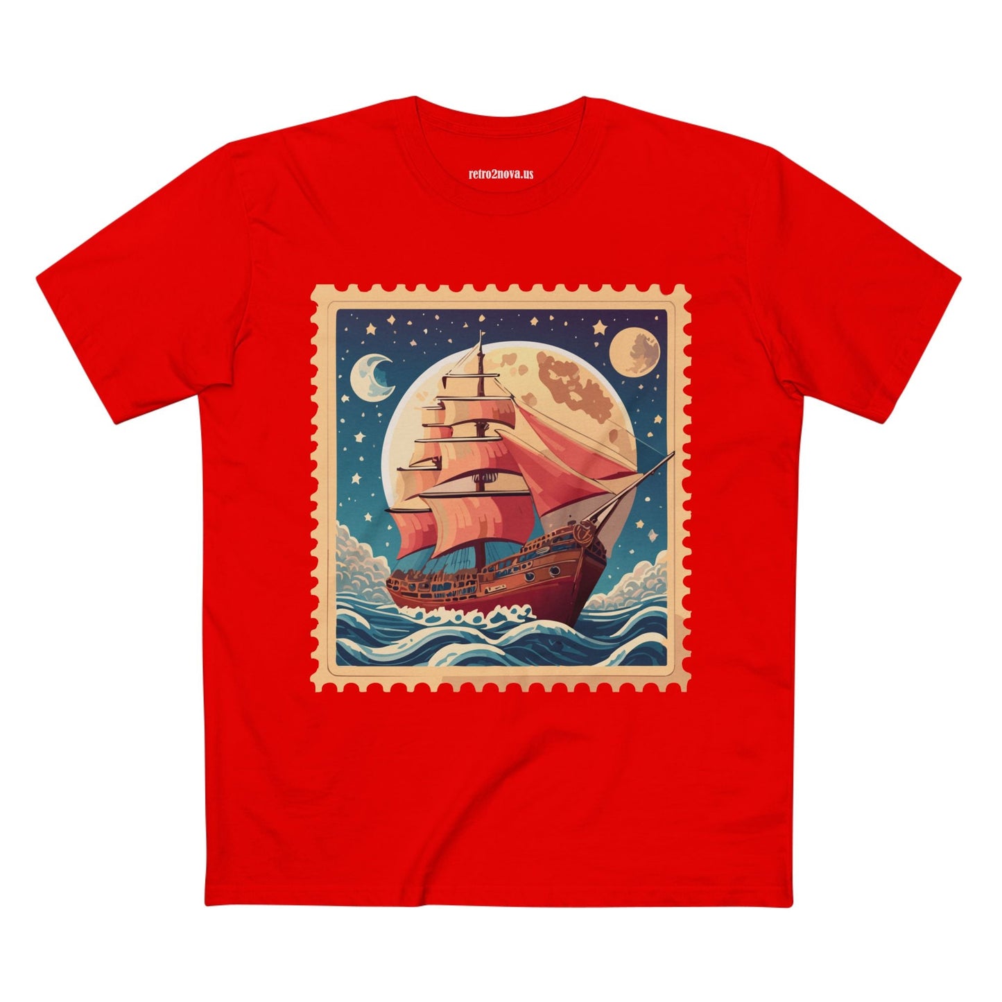 Postage Stamp Shirt Unisex Art Tee Premium Cotton Staple Retro2Nova Art Collection