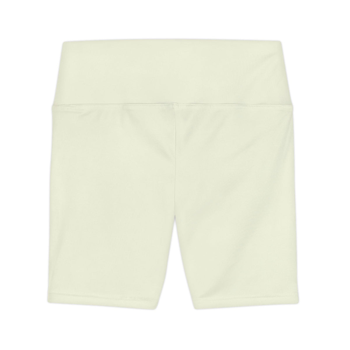Shell Beige Women's High-Waist Workout Shorts — Solid Light Sage Biker Shorts for Yoga & Training