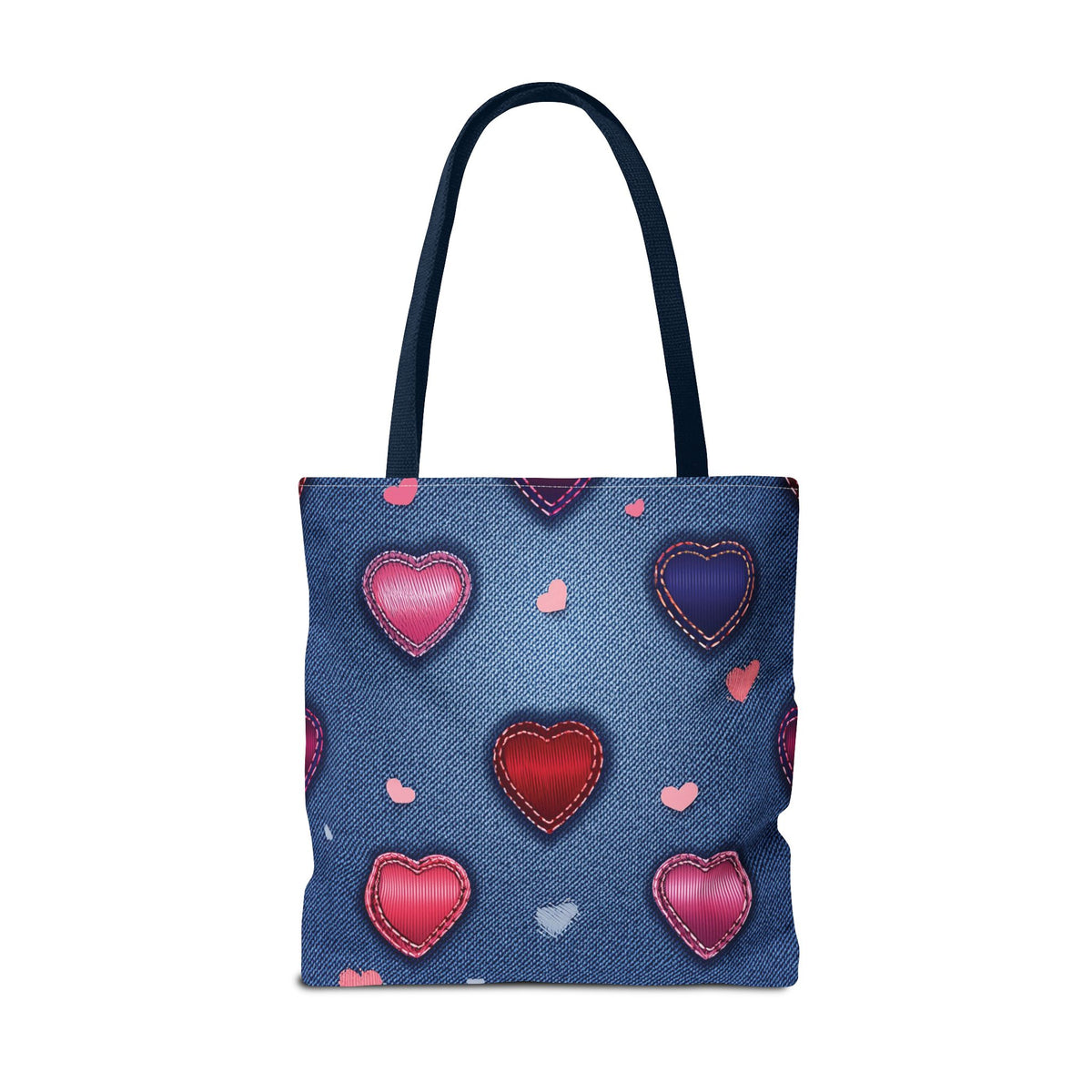 Love Day Graphic Design Denim Fabric Imitation Print Unisex Canvas Bag POLY 3 Sizes Tote Bag 201-26