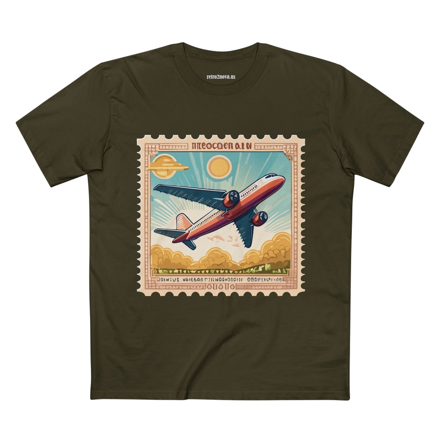 Stamp Shirt Postage Stamp Tee PS5 Unisex Premium Cotton Art Tee By Retro2Nova Pro