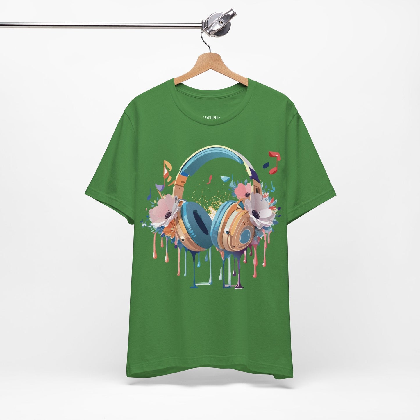 Music Graphic Unisex 100 Cotton Vintage Art with Musical Elements Tee 102
