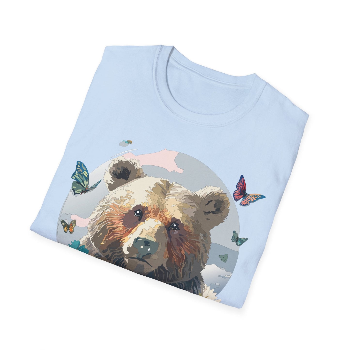 Bear T Shirt Unisex Gildan Softstyle Cotton Tee With Teddy Bear Design Lightweight Comfort