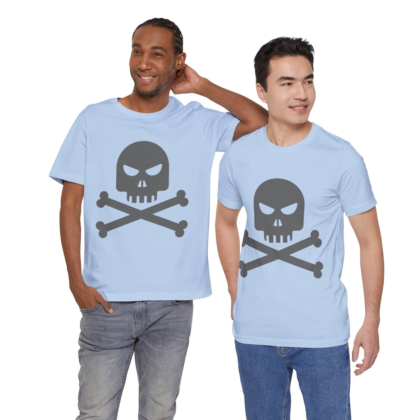 Unisex-T-Shirt aus Baumwolle mit Totenkopf