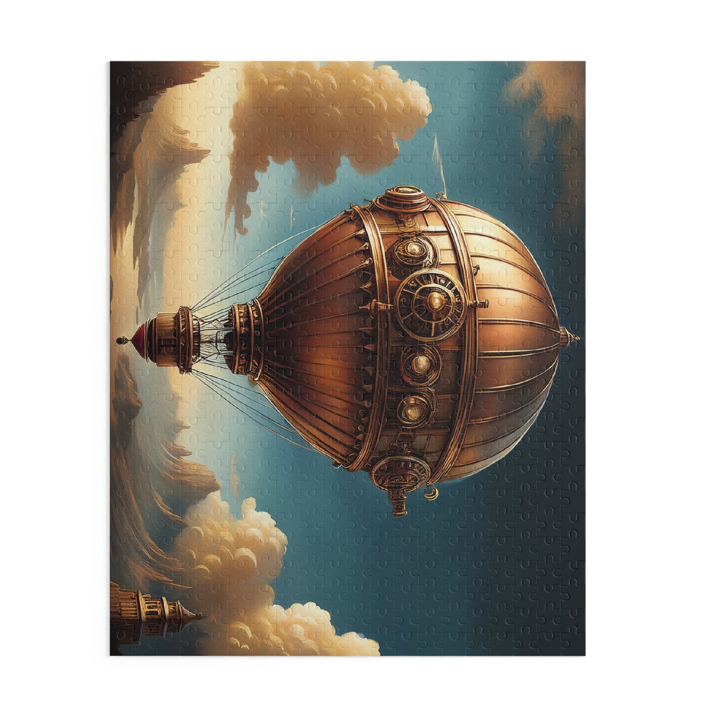Hot air balloon Puzzle 500-Chipboard Pieces in Box | Kids Puzzles Size: 16" x 20",  Ages 9+ and Family pn50