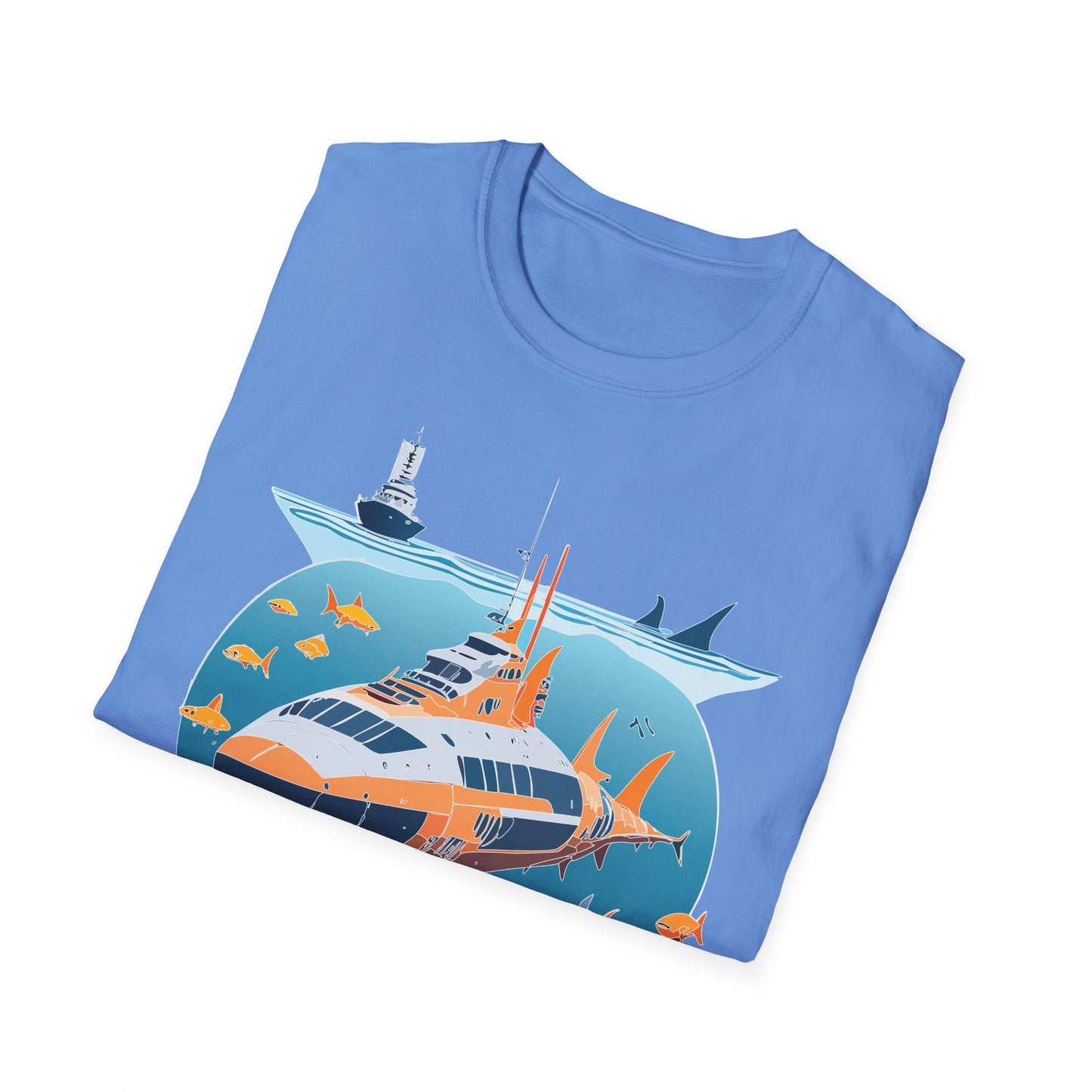 Ocean Tee Shirt Unisex Short Sleeve Gildan Softstyle 64000 Premium Comfort Ocean Artwork