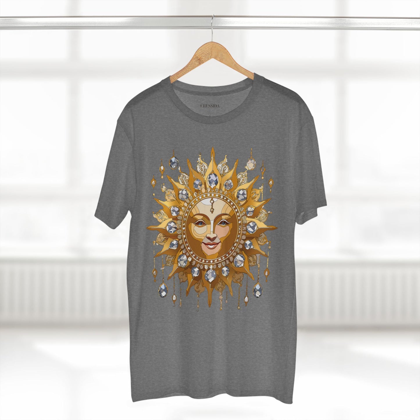 Gold Sun Graphic Unisex 100 Cotton T-Shirt with Golden Art Design 6