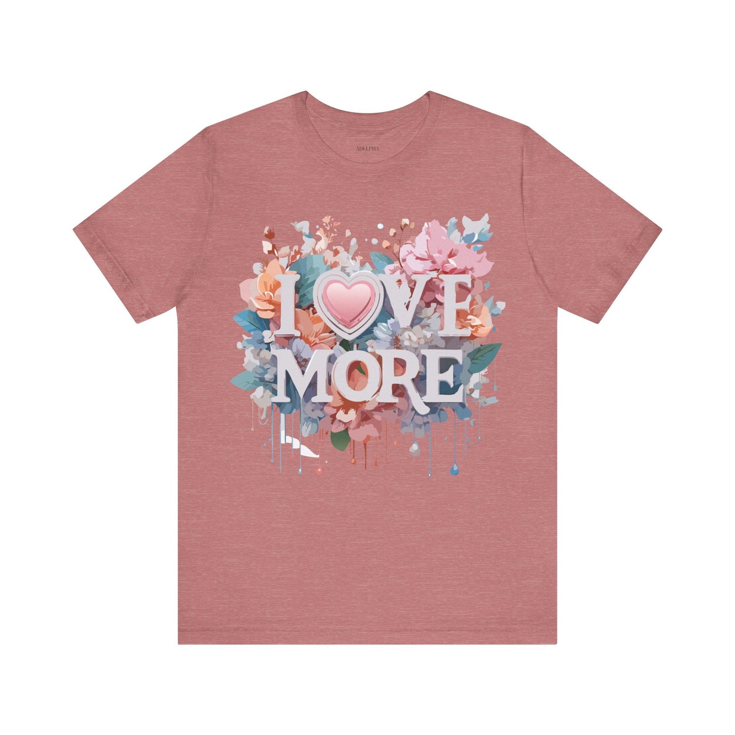 Valentine Day Graphic Unisex 100 Cotton Vintage Artwork with Love and Flower Design Tee 17