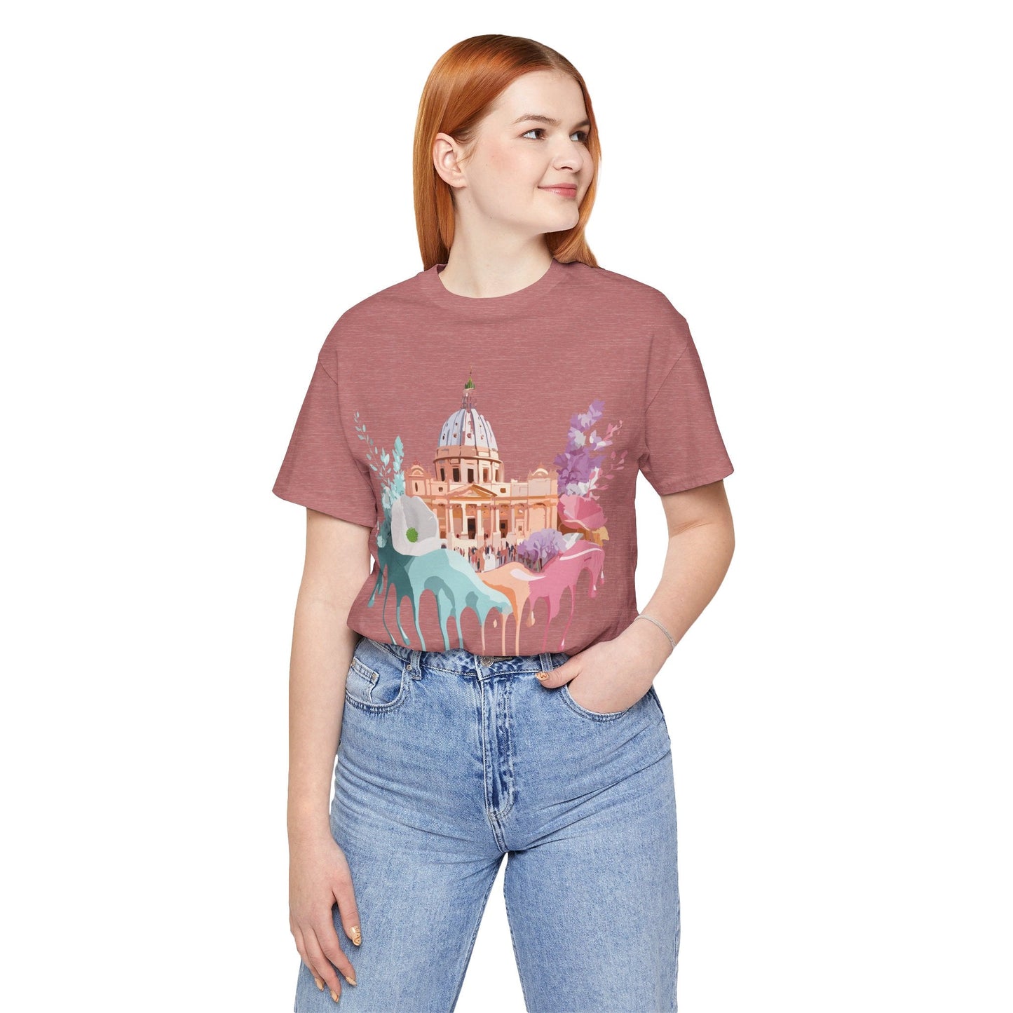 Adelpha Vintage Rome Tourist Shirt Graphic Tee Unisex Short Sleeve Art Design Artwork