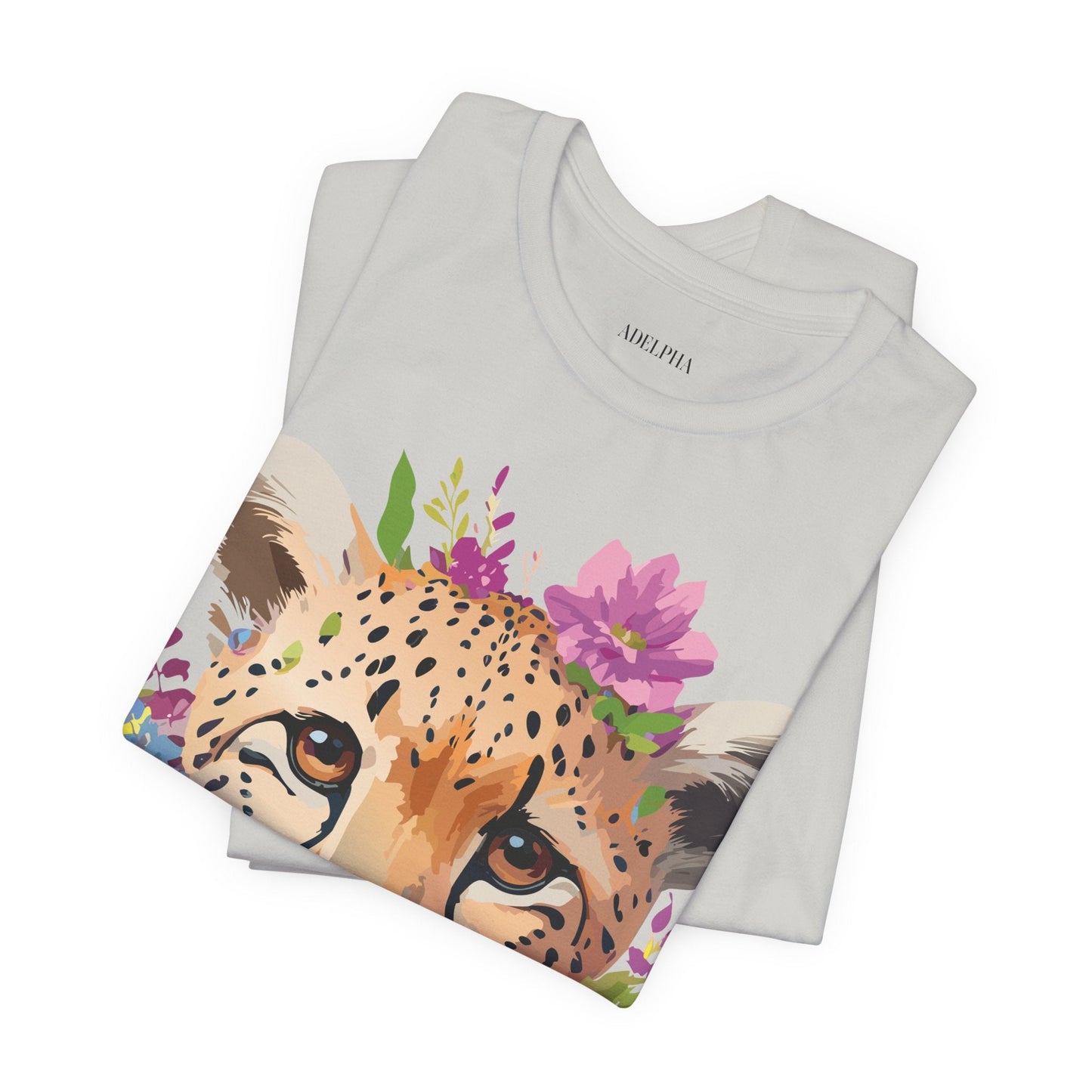 Adelpha Graphic Tee Cheetah Art Design Unisex Short Sleeve Shirt