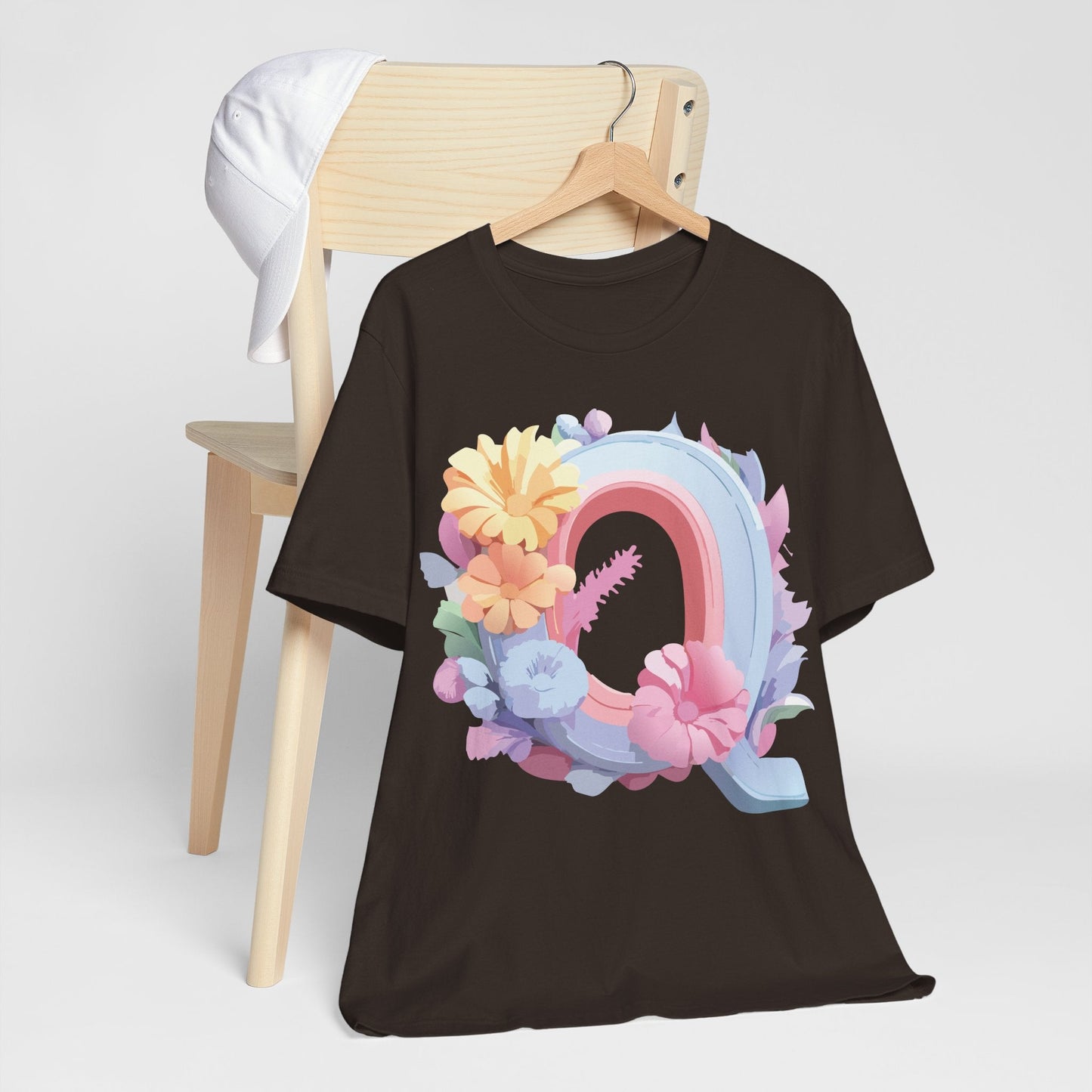 Letter Q Shirt Unisex Graphic Tee With Vintage Inspired Artwork By Adelpha Premium Short Sleeve