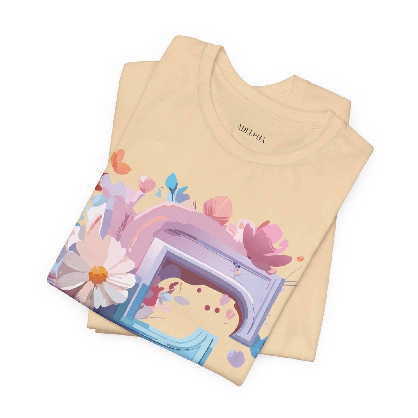 Letter F Graphic Tee Unisex Vintage Style Shirt Featuring Adelpha Artwork Premium Short Sleeve