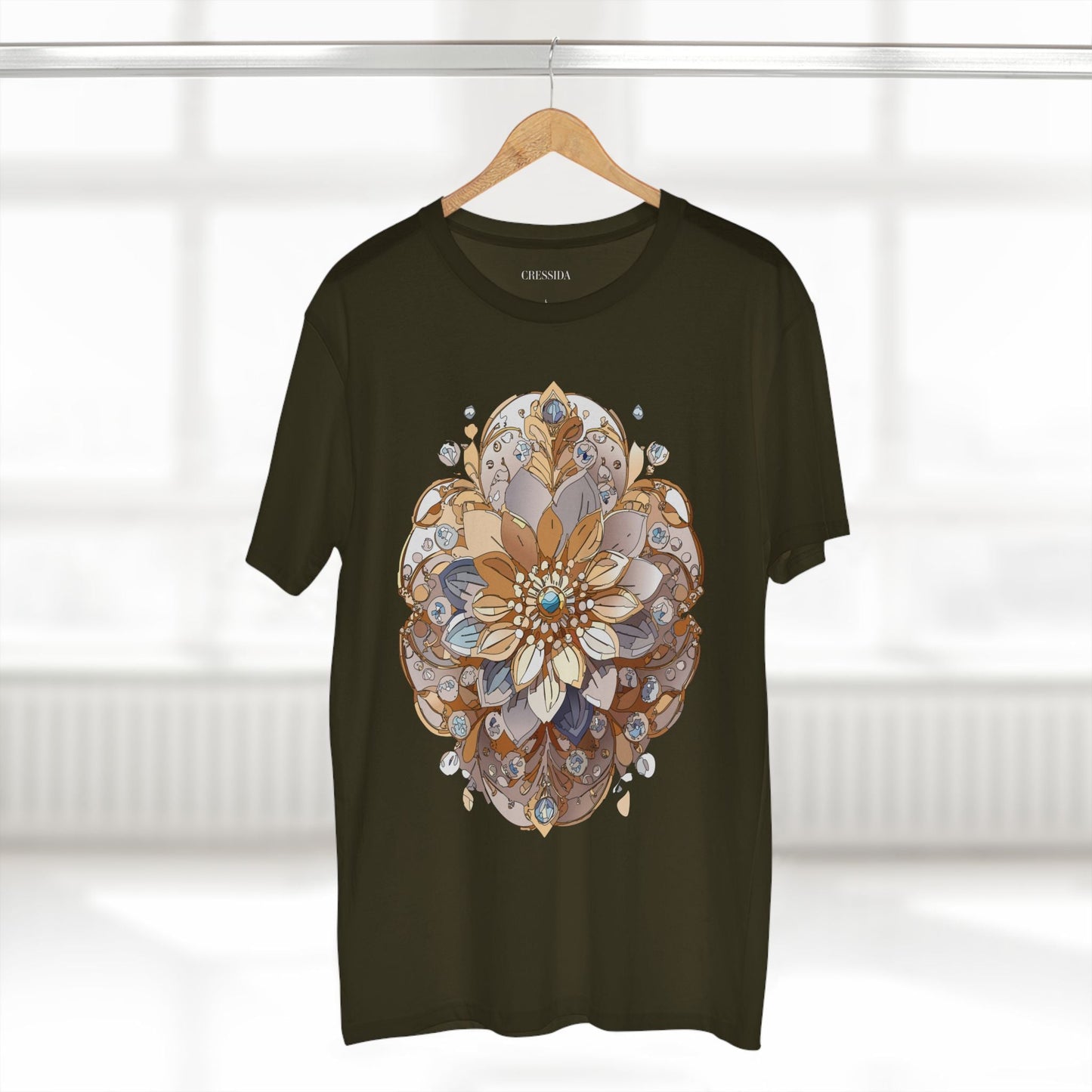 Floral Graphic T-Shirt Unisex 100 Cotton Art Design with Antique Flowers Tee 10