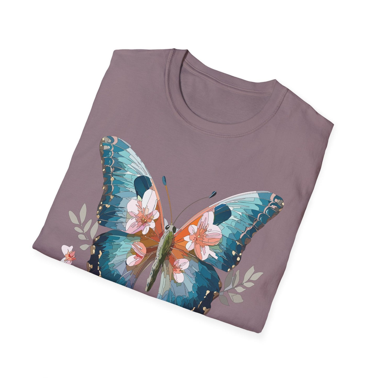 Butterfly Shirt Unisex T Shirt Monarch Butterfly Print Gildan Softstyle 64000 Cotton Tee Classic