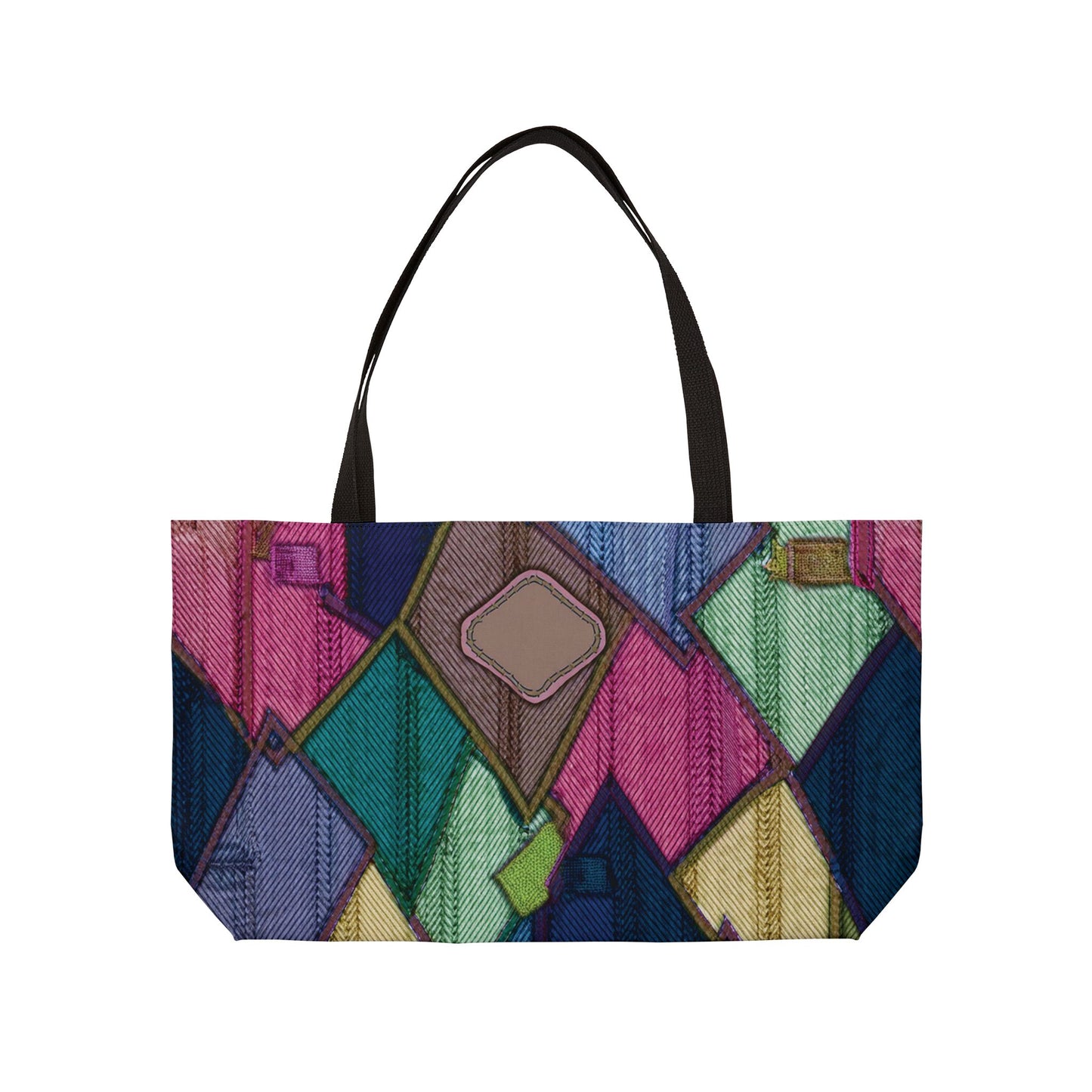 Denim Print Yoga Bag High-Quality 100% Spun Polyester 24x13 Canvas Gym Bag 28-2