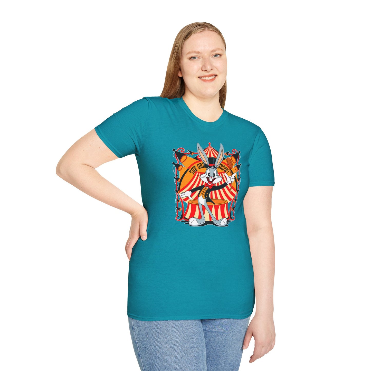 Bugs Bunny Unisex Shirt Gildan Softstyle Tee Cartoon Graphic Design 100 Percent Cotton
