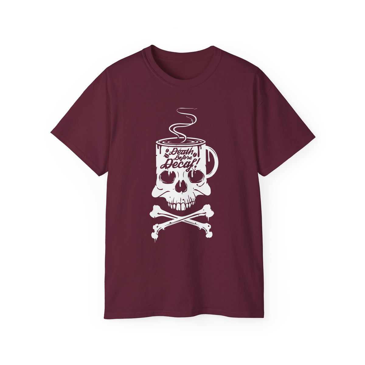 Skull Coffee Mug Skull and Crossbones Tee | Coffee Addict, Dark Cafe Design