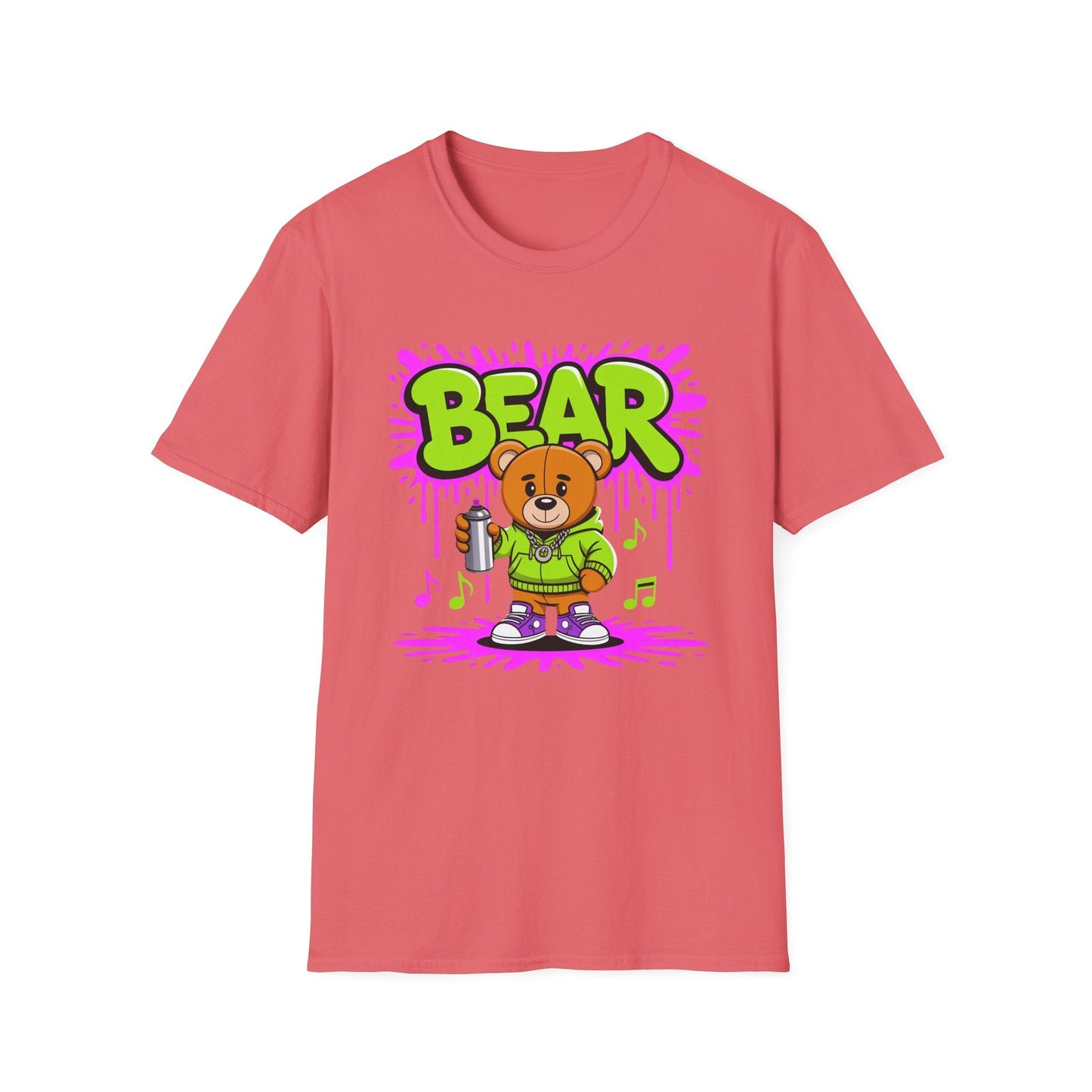 Unisex Cartoon T Shirt With Funny Animals Print Gildan Softstyle 64000 Tee Comfortable Everyday Wear