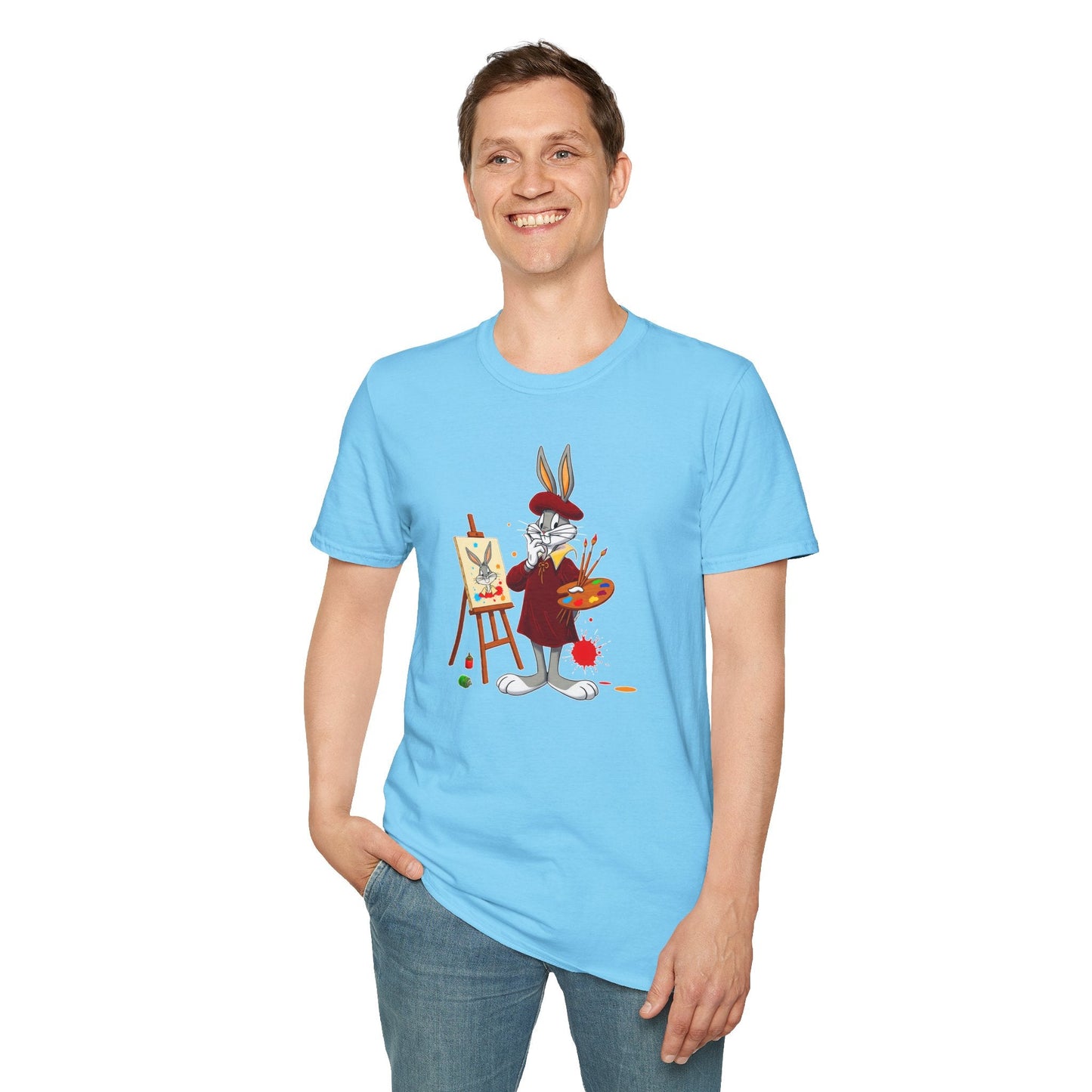 Bugs Bunny Shirt Unisex Cartoon T Shirt Softstyle 64000 Graphic Tee By Gildan Brand