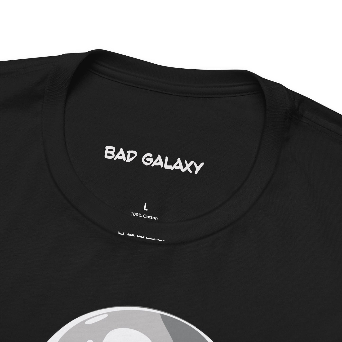 Tee Shirt With Alien From Bad Galaxy 100 Percent Cotton Made To Order Eco Friendly Inks Tee
