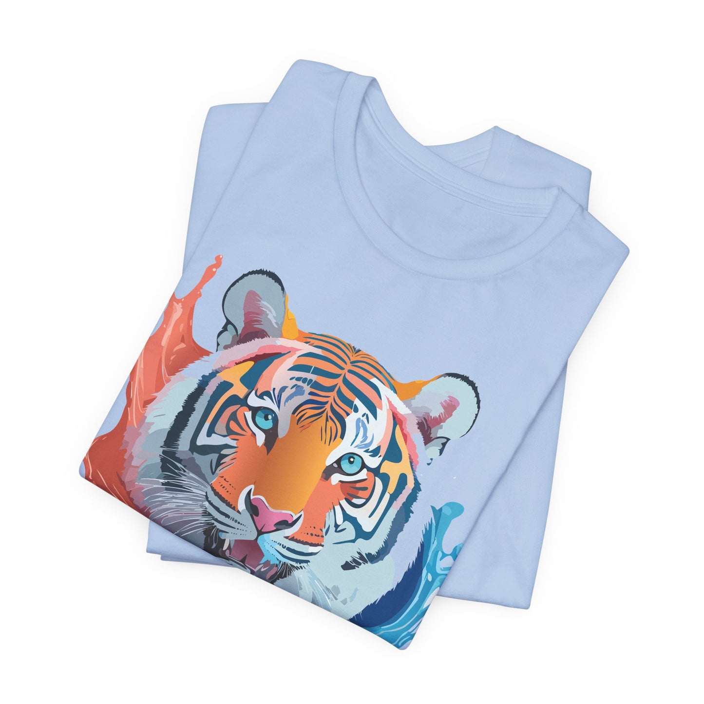 Unisex Tiger Tee, Animal Shirt, Tee Shirt with Tiger, Art T-Shirt, Animal Tees, Big Cat Shirt, Art Design T-Shirt 5