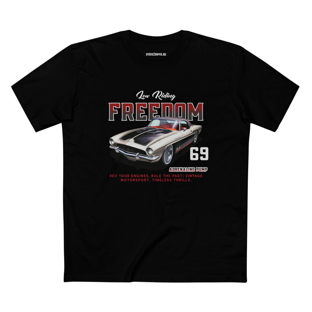 Retro Car Vintage Graphic Tee Staple Unisex 100 Cotton Tee Shirt - RC-8