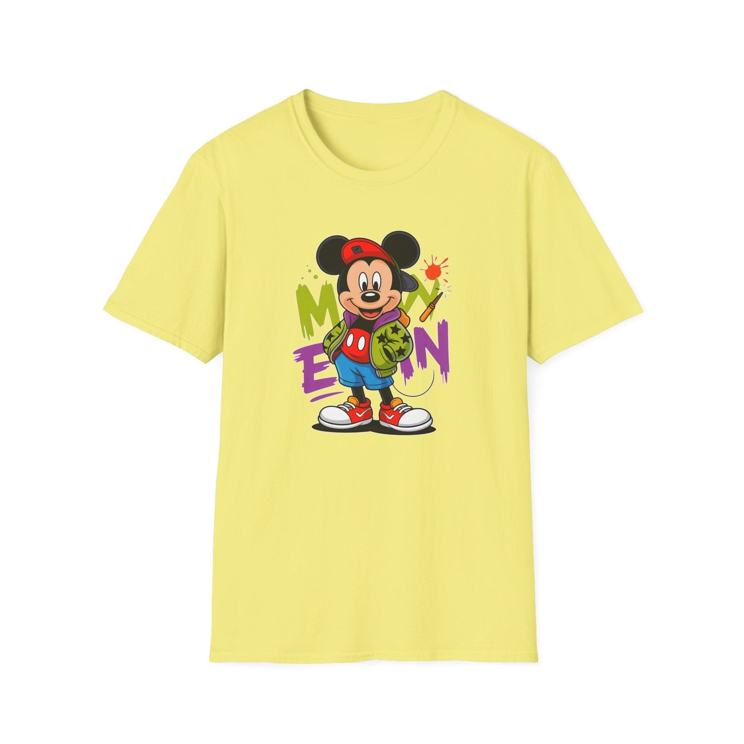 Unisex Cartoon T Shirt With Animals Animation Tee Premium Softstyle Gildan 64000