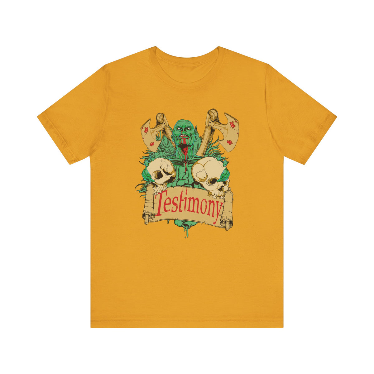 Cthulhu Skull Axes Testimony Tee Lovecraft Horror Mythos Unisex Cotton Shirt Art-42