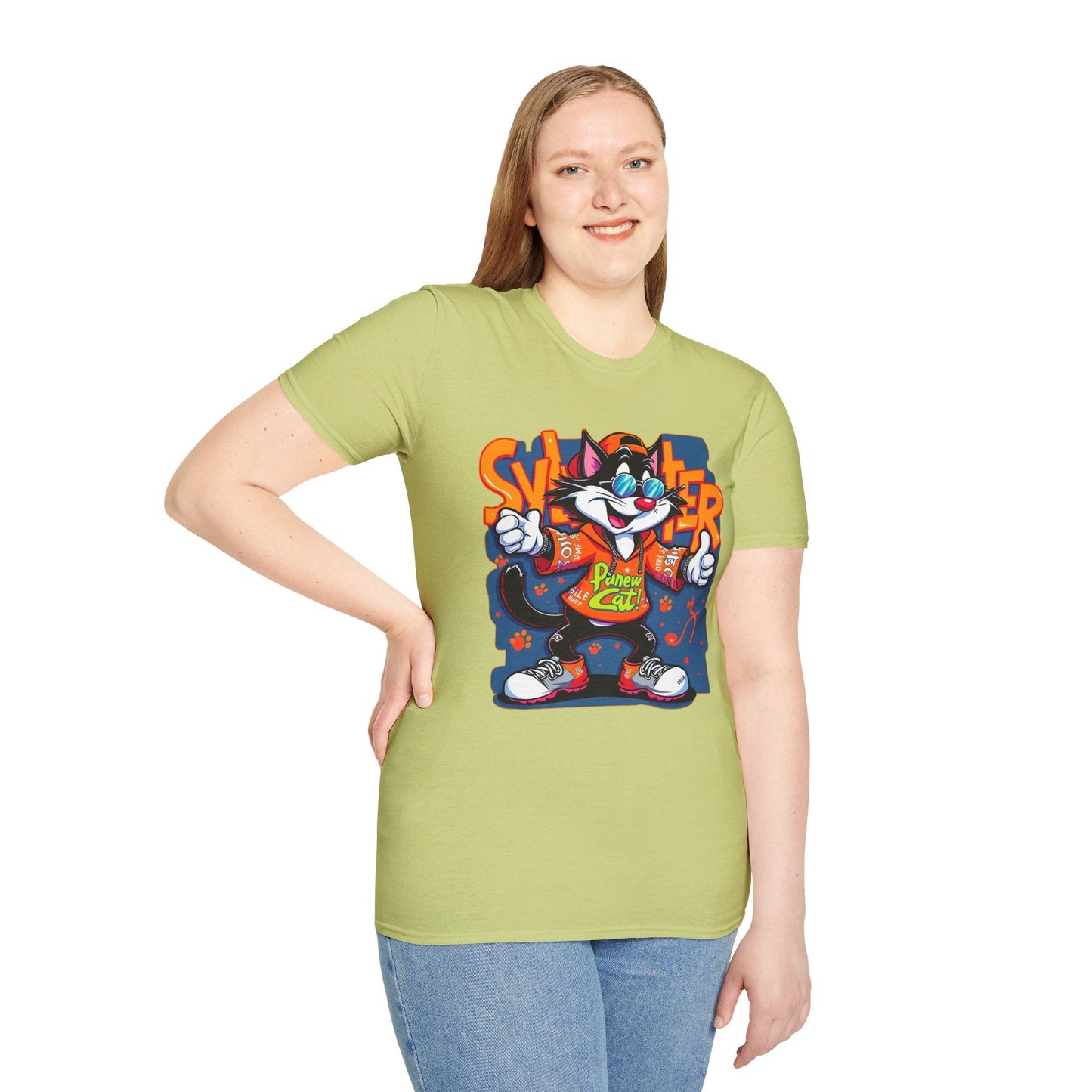 Funny Cartoon Animals Tee Shirt Unisex Gildan Softstyle 64000 Graphic Cartoon Tee