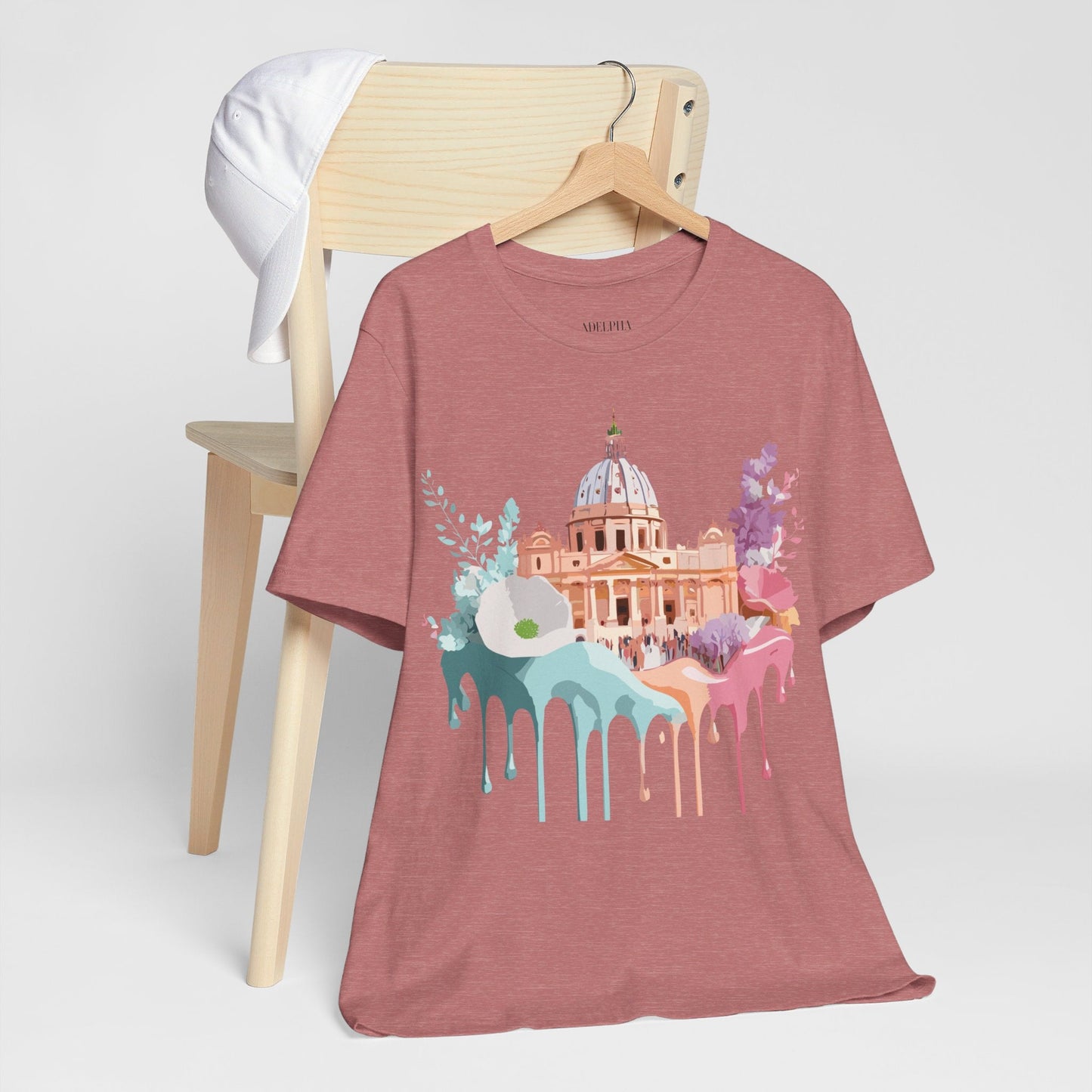 Adelpha Vintage Rome Tourist Shirt Graphic Tee Unisex Short Sleeve Art Design Artwork