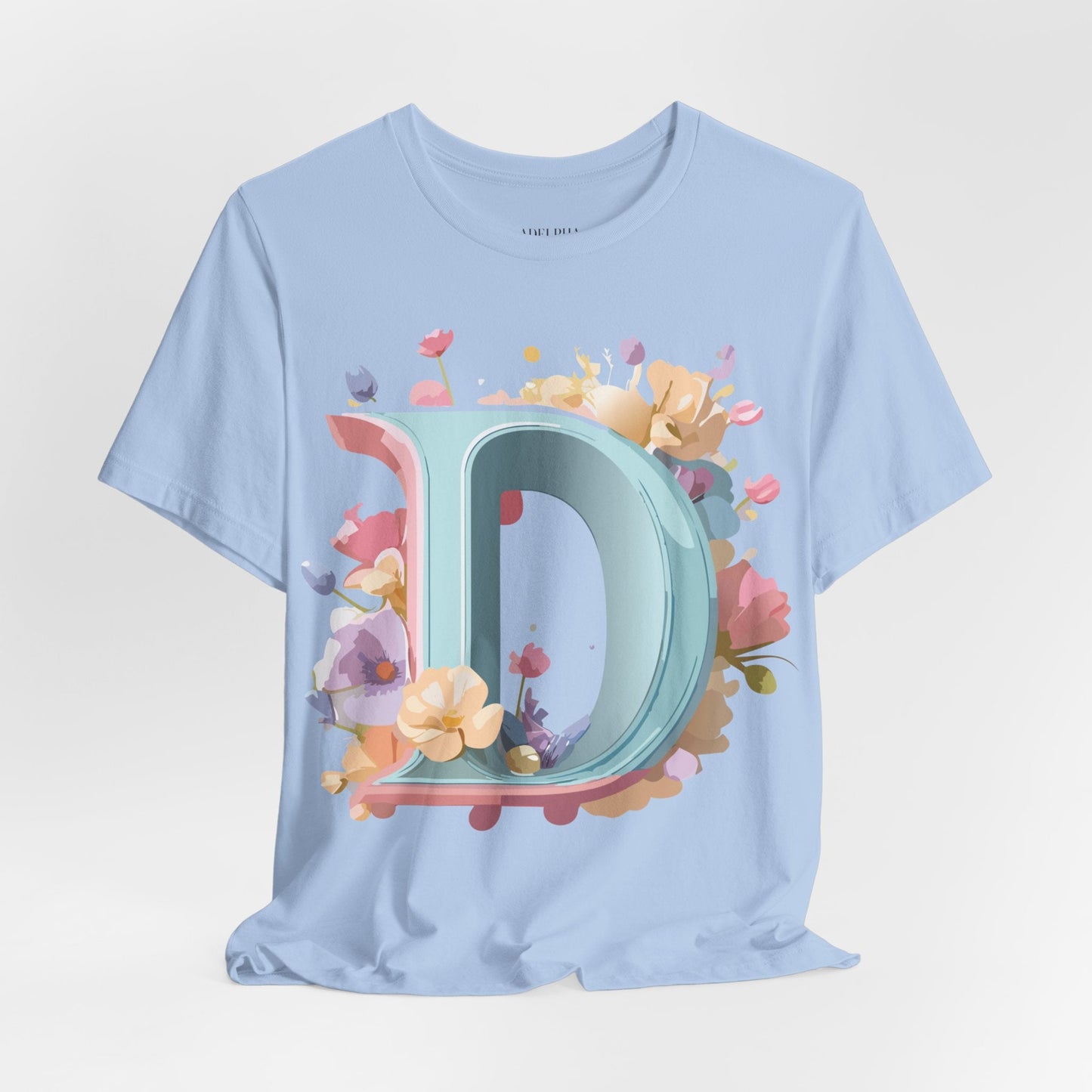 Letter D Graphic T Shirt Unisex Short Sleeve Art Design Tee By Adelpha Vintage Inspired Artwork