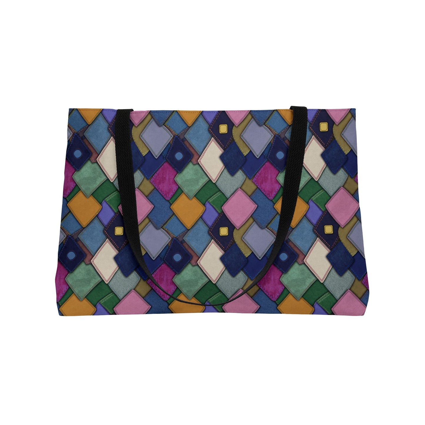 Denim Print Yoga Bag High-Quality 100% Spun Polyester 24x13 Canvas Gym Bag 27