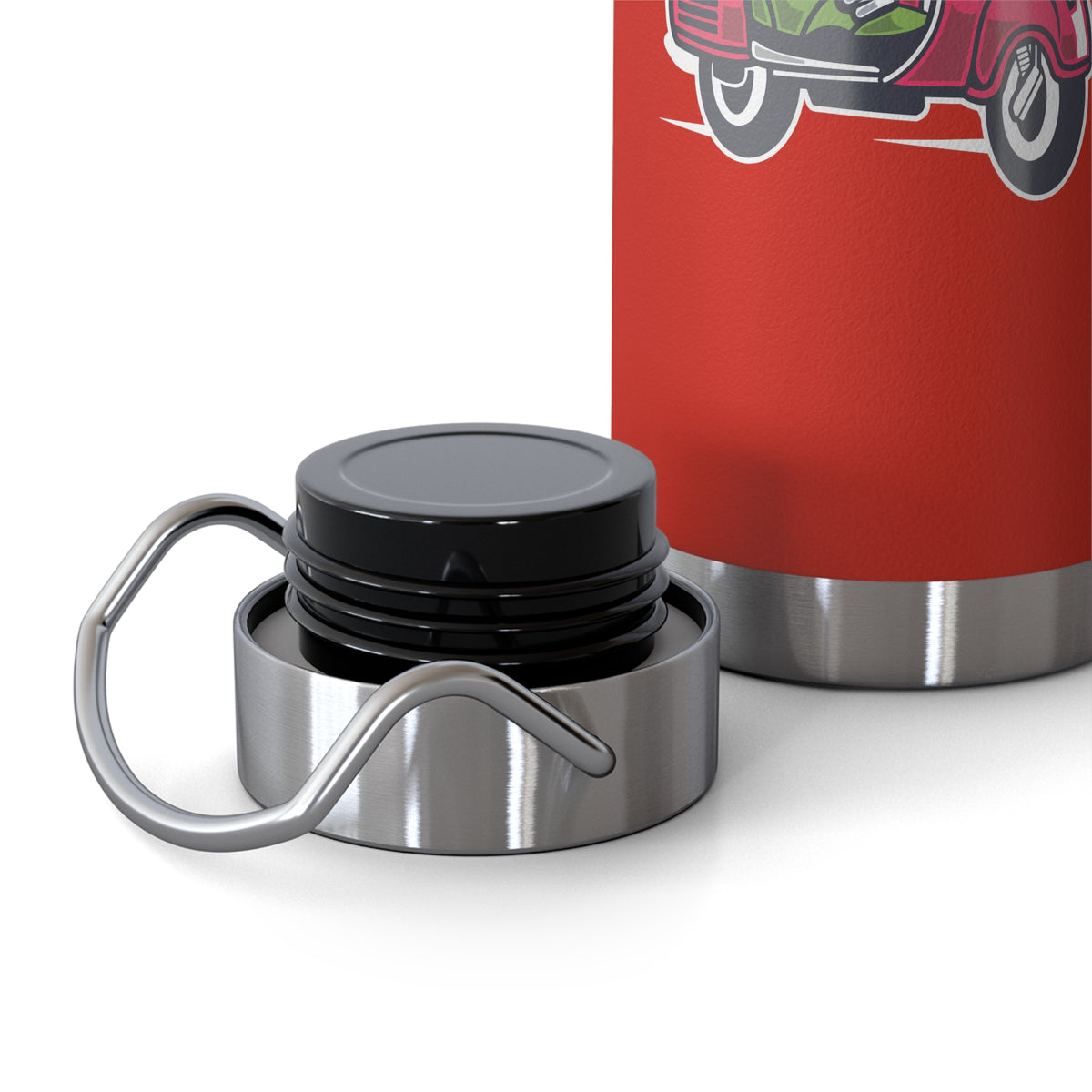 22oz Copper Insulated Water Bottle with Cartoon Design - CV11