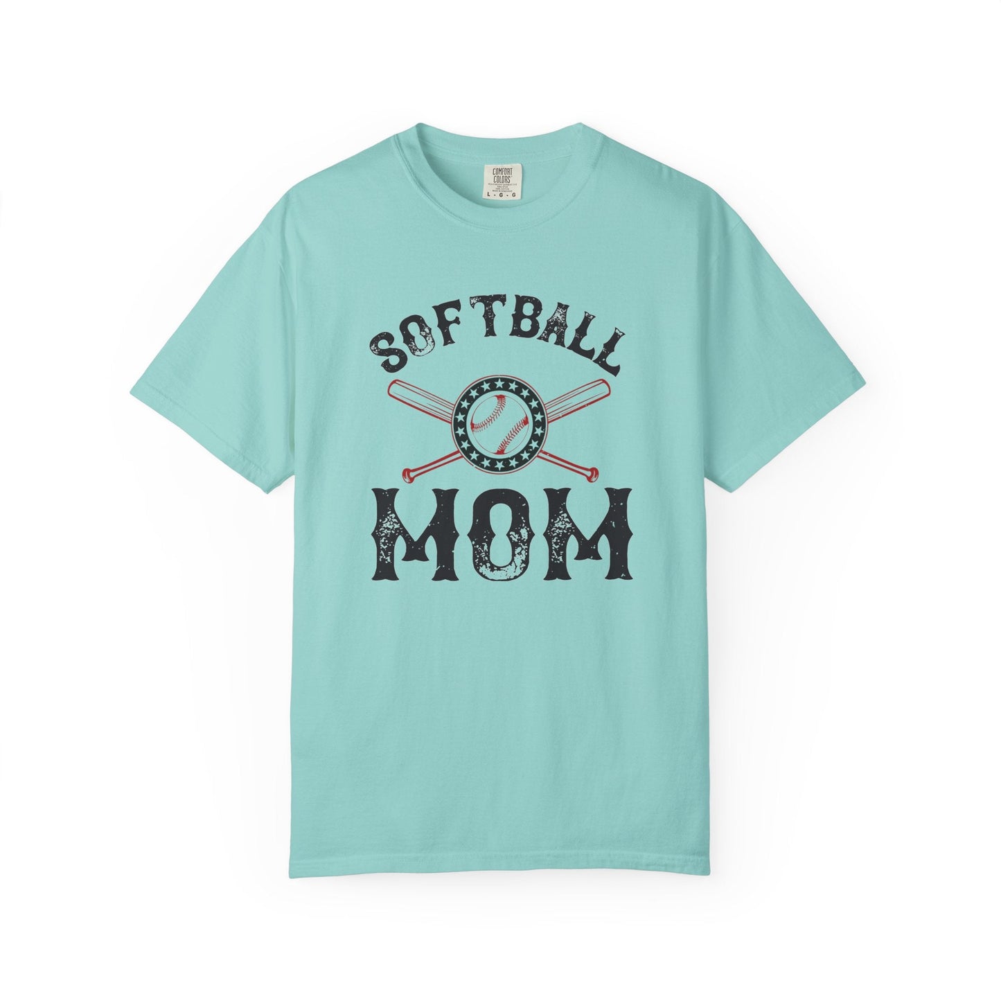 Softball Mom T-shirt Mother Day Mama Tee Unisex Comfort Colors Garment-Dyed Cotton h92